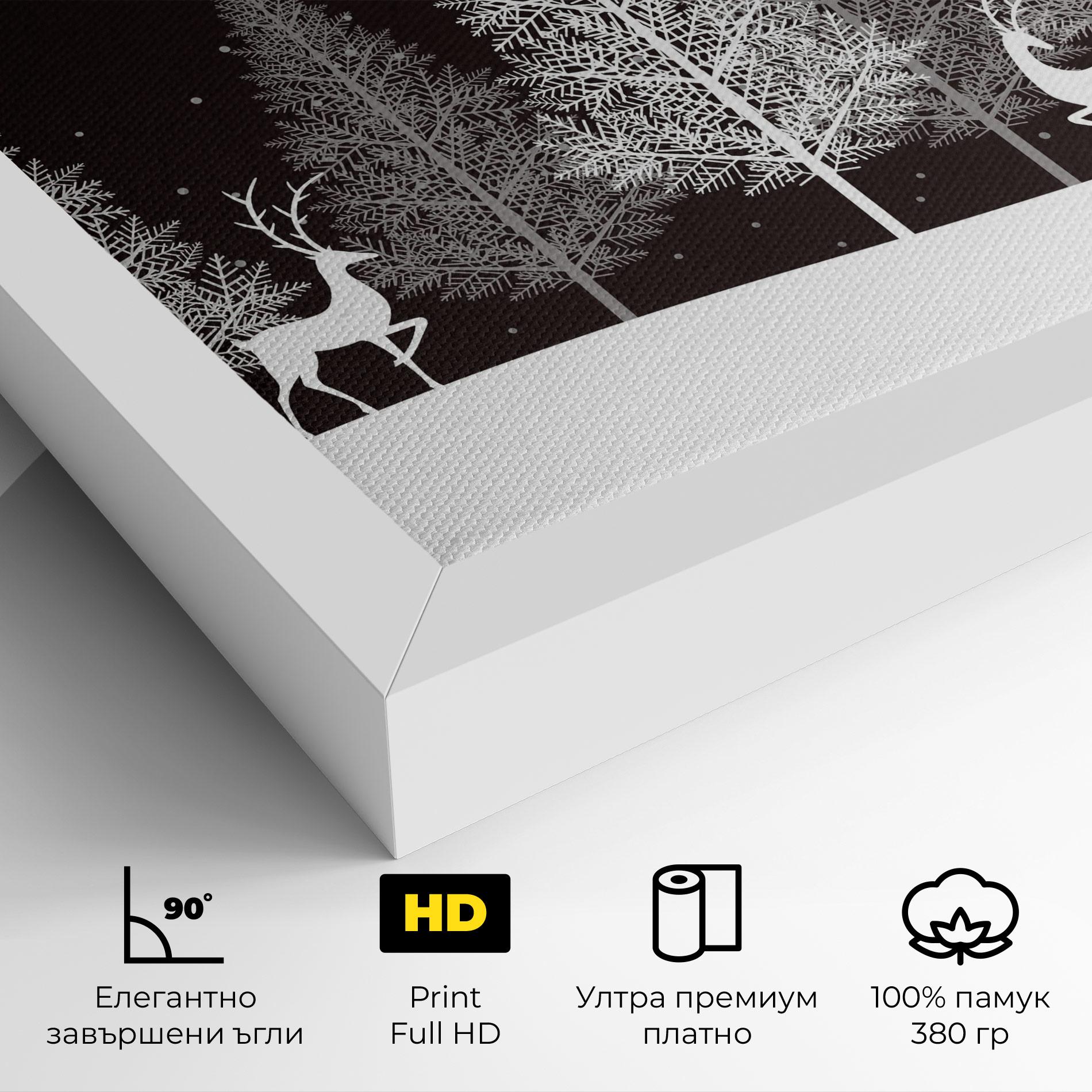 Картина на платно Brown Sky Winter mockup 4