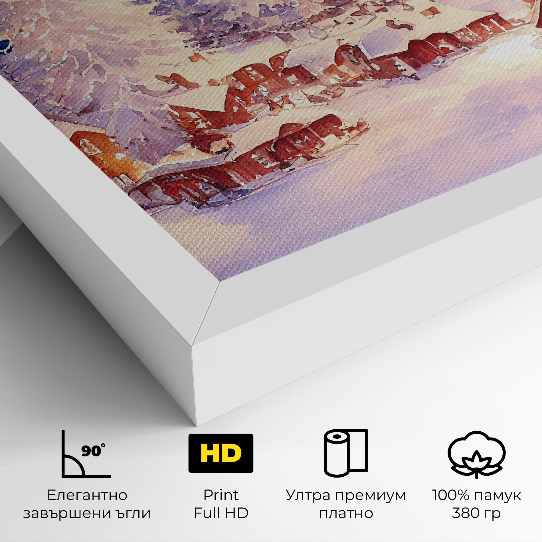 Картина на платно Snow Falling Painting mockup 4
