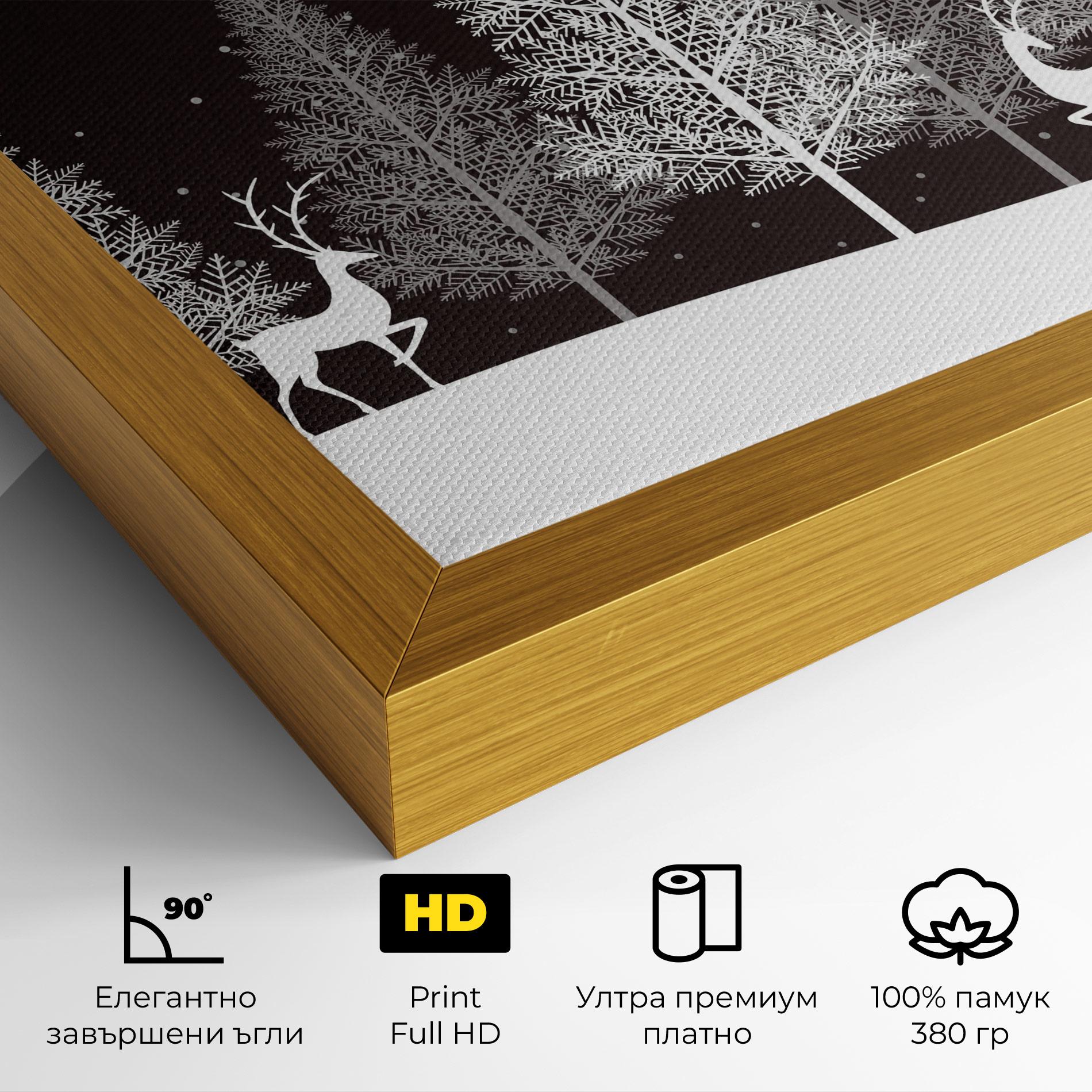 Картина на платно Brown Sky Winter mockup 4