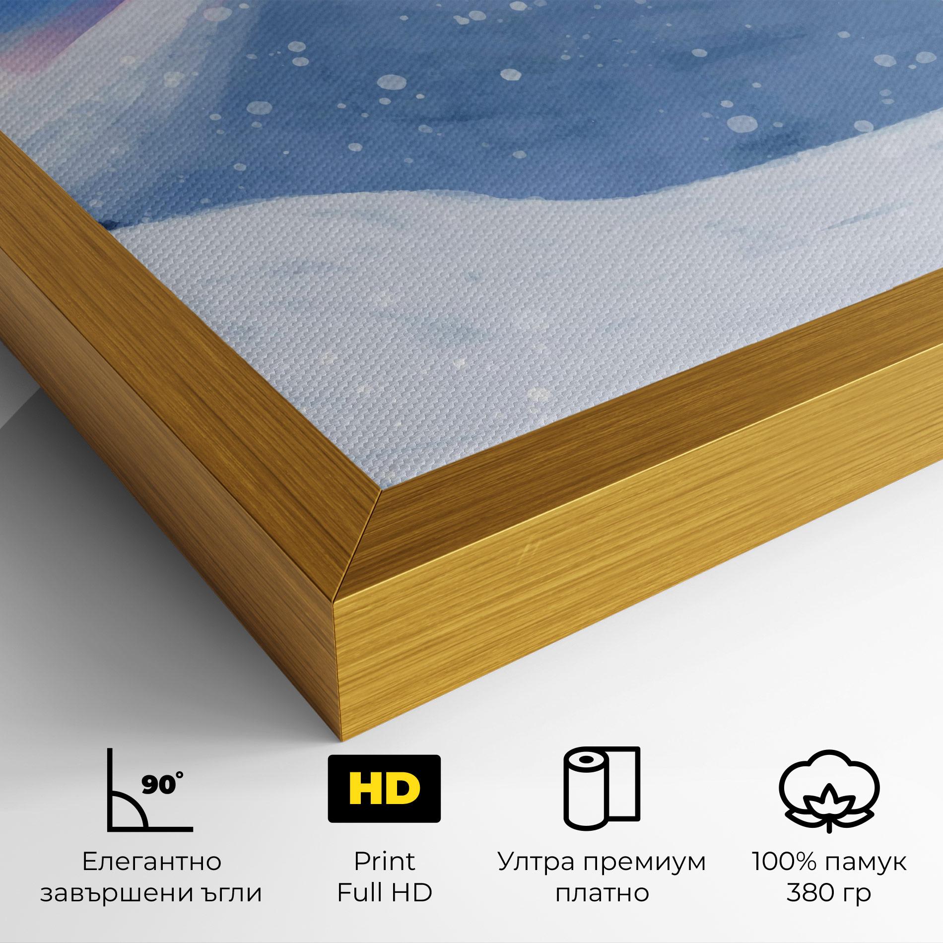 Картина на платно Mountain Snow Art mockup 4