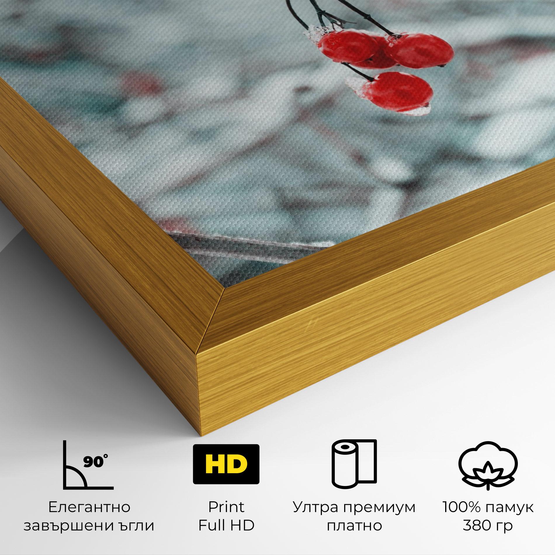 Картина на платно Snow Red Fruits mockup 4