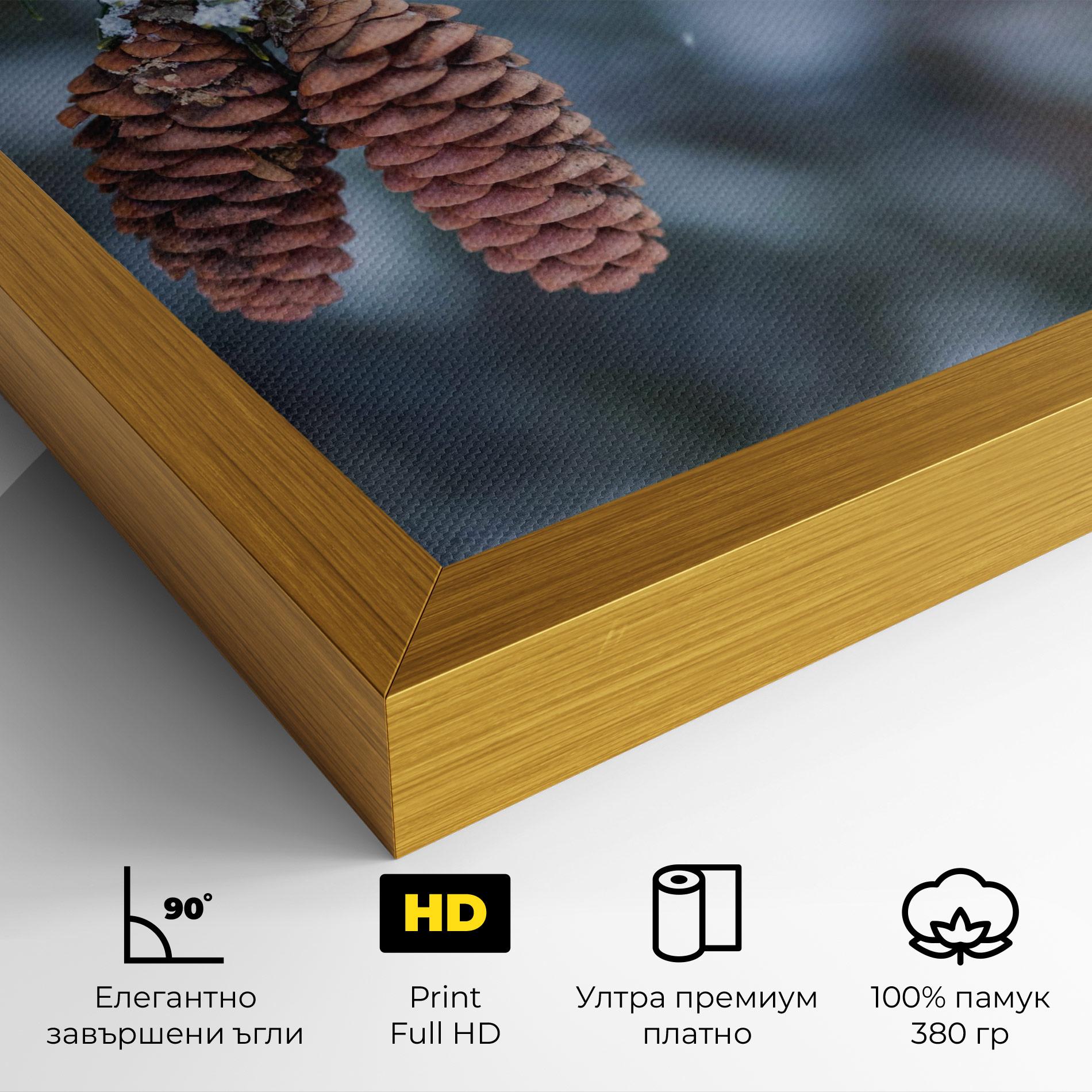 Картина на платно Winter Cones mockup 4