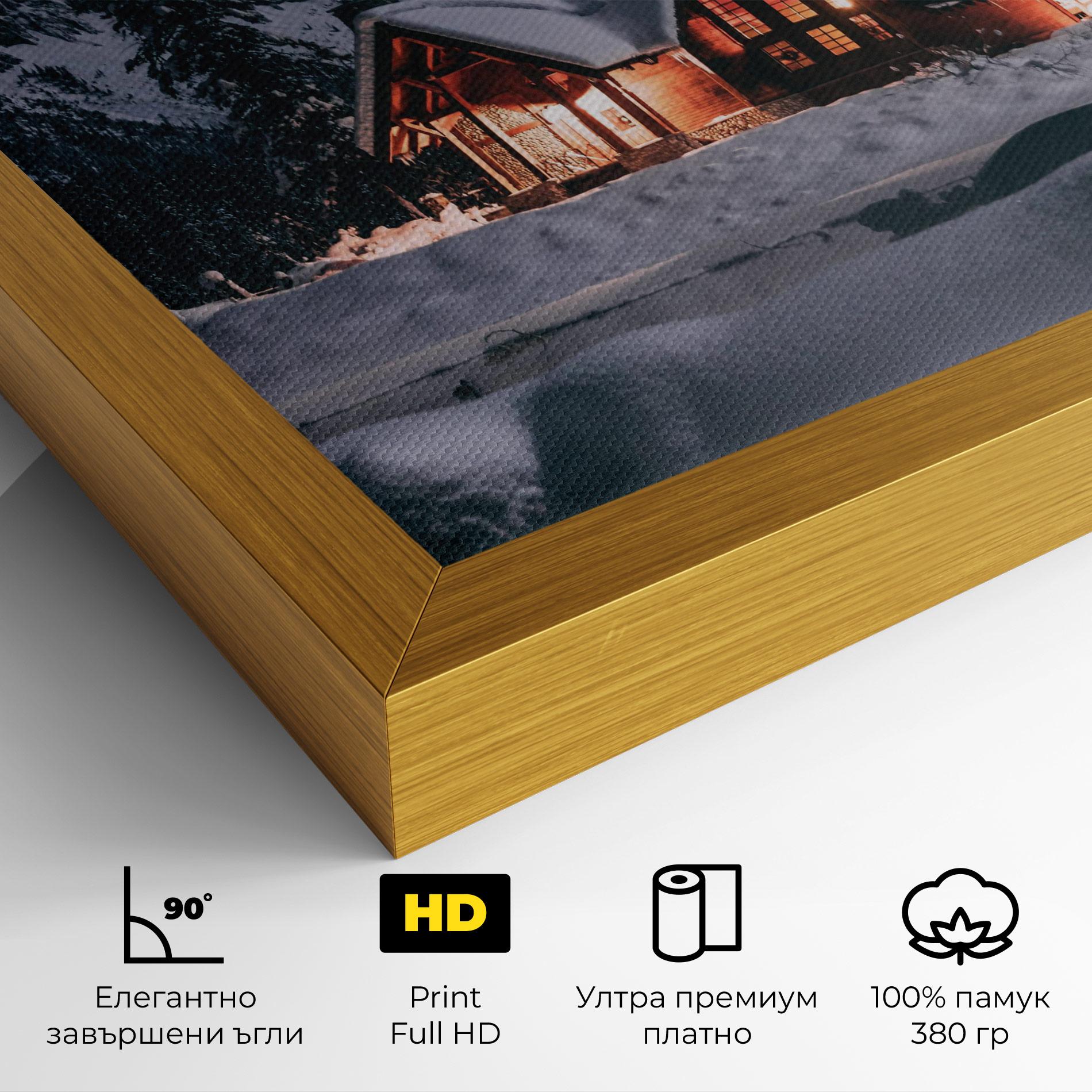 Картина на платно Winter House mockup 4