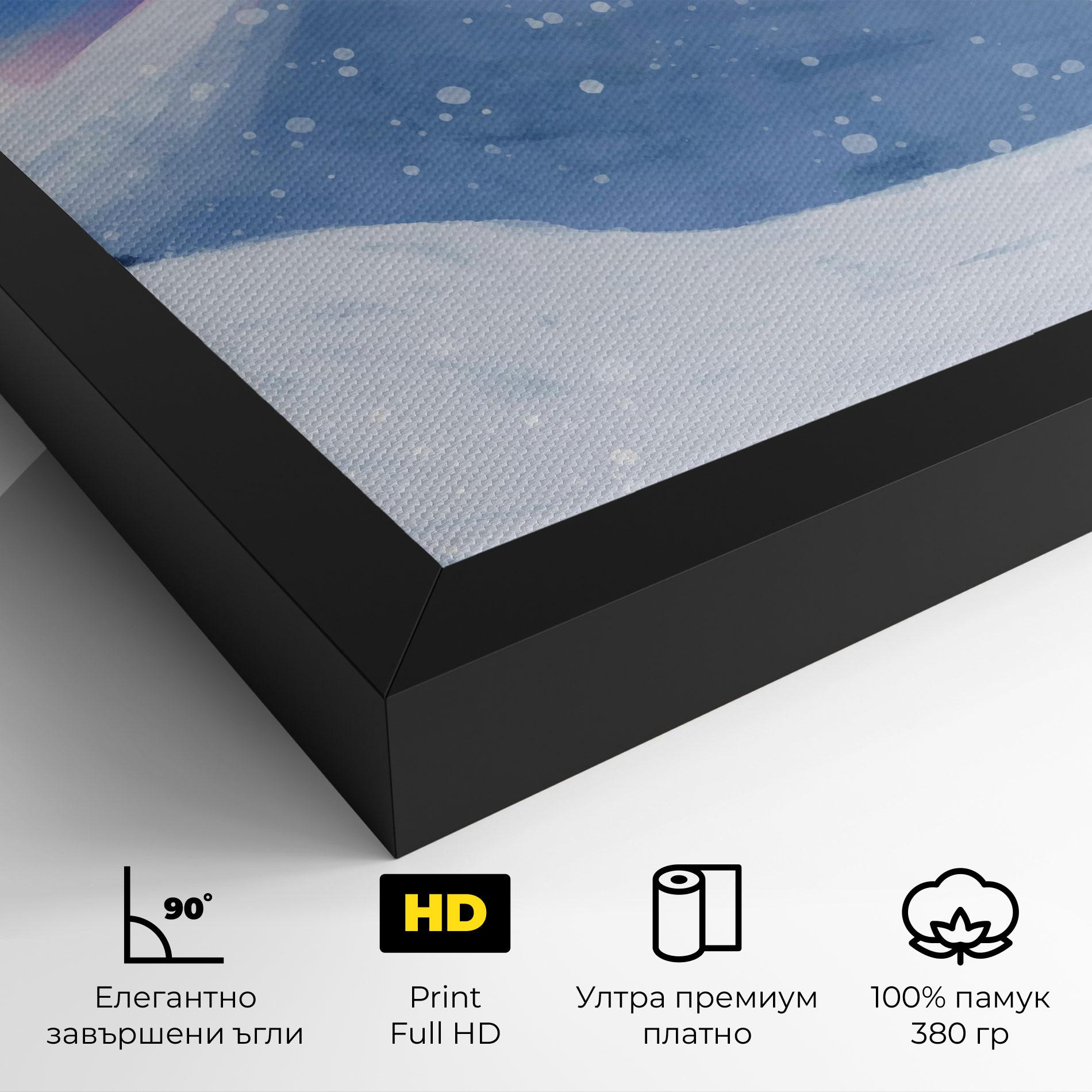 Картина на платно Mountain Snow Art mockup 4