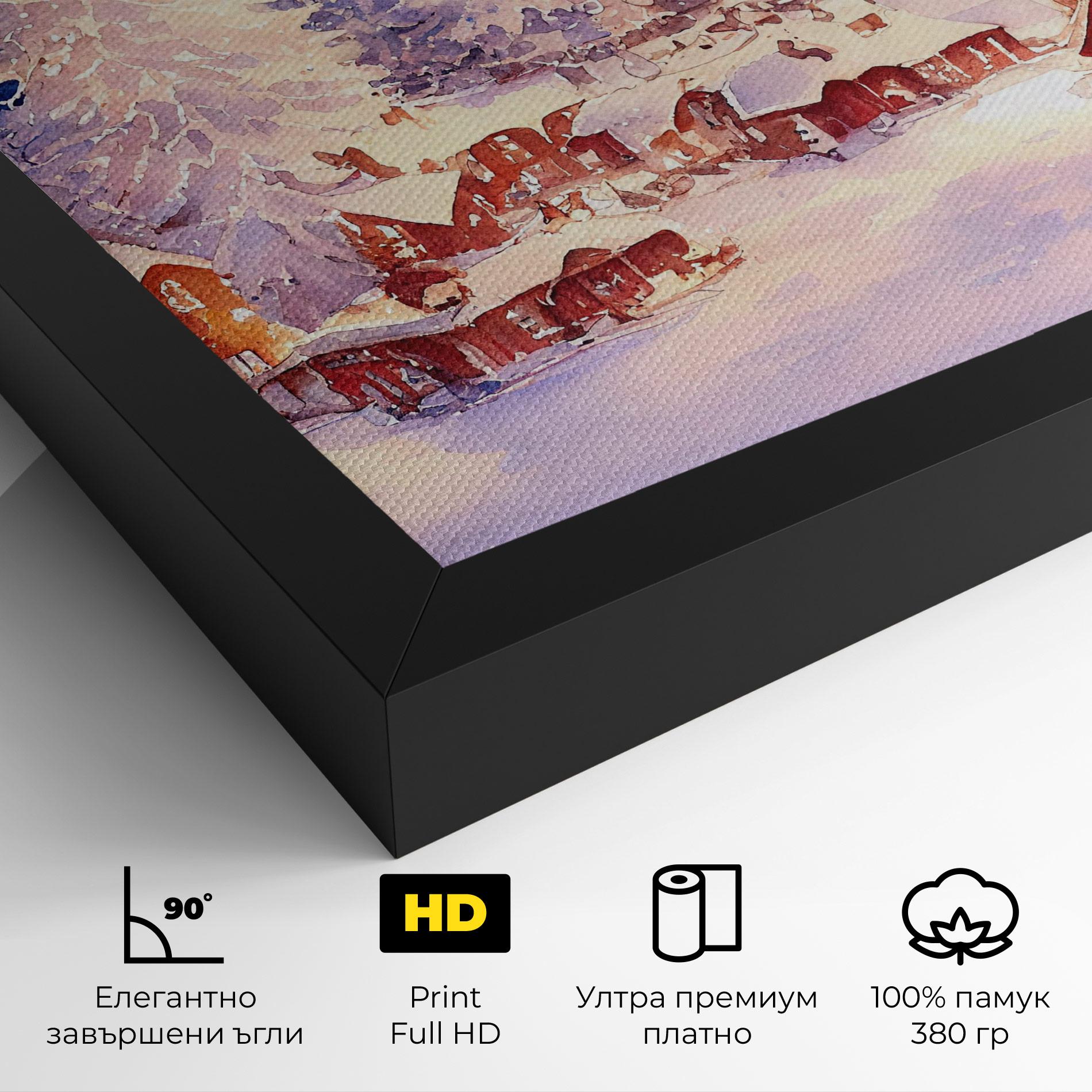 Картина на платно Snow Falling Painting mockup 4