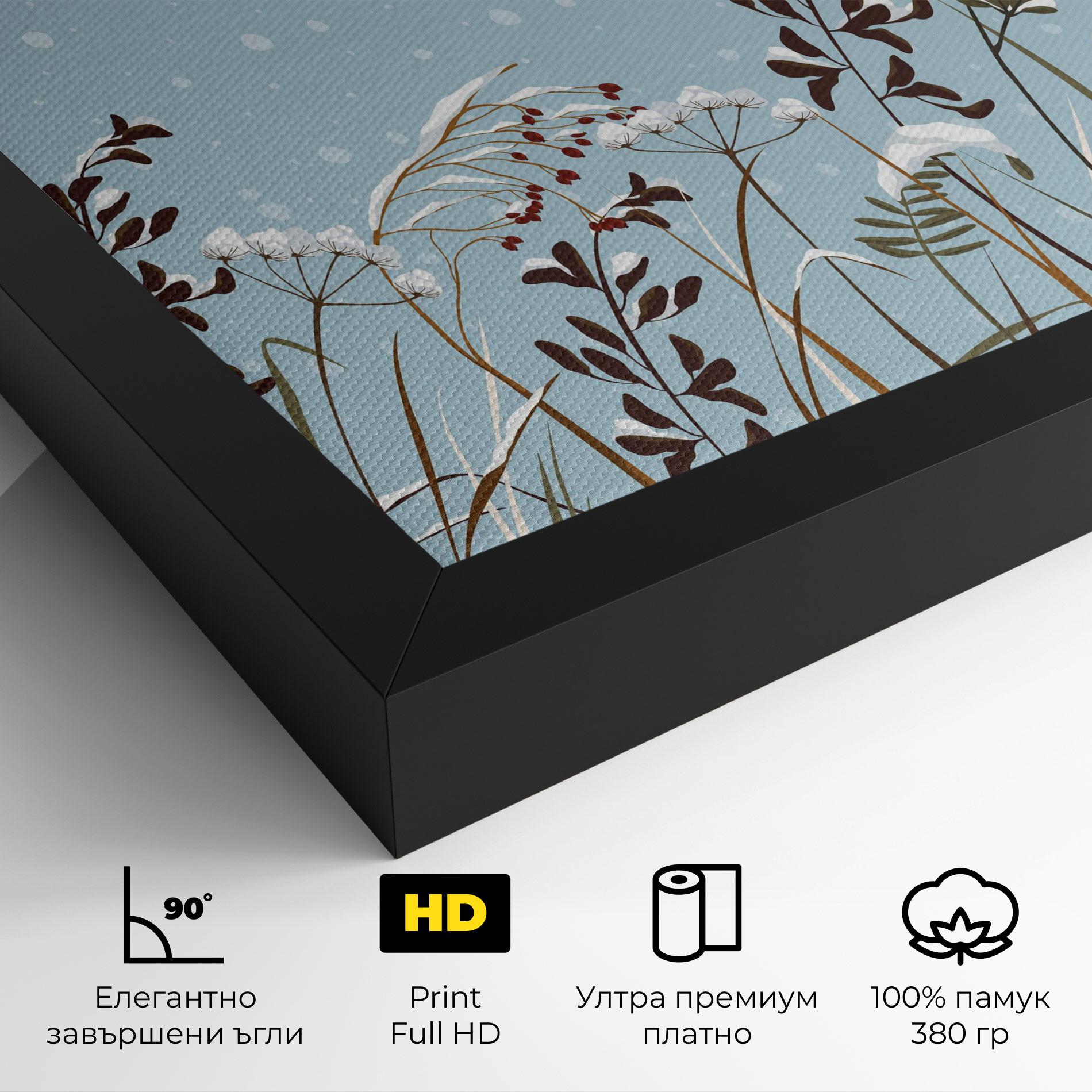 Картина на платно Snow Plants mockup 4