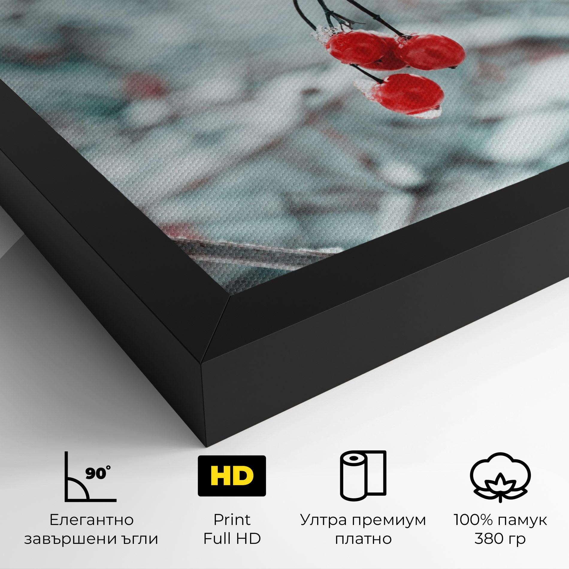 Картина на платно Snow Red Fruits mockup 4