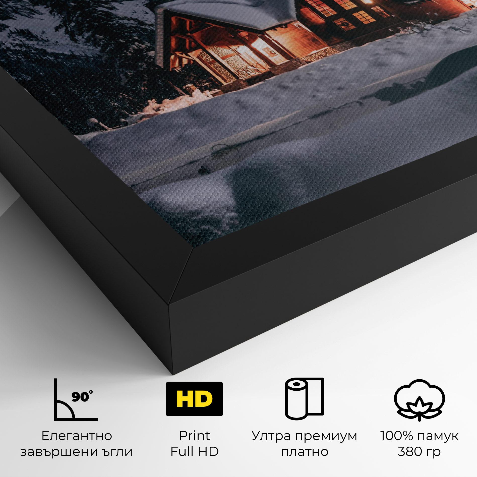 Картина на платно Winter House mockup 4