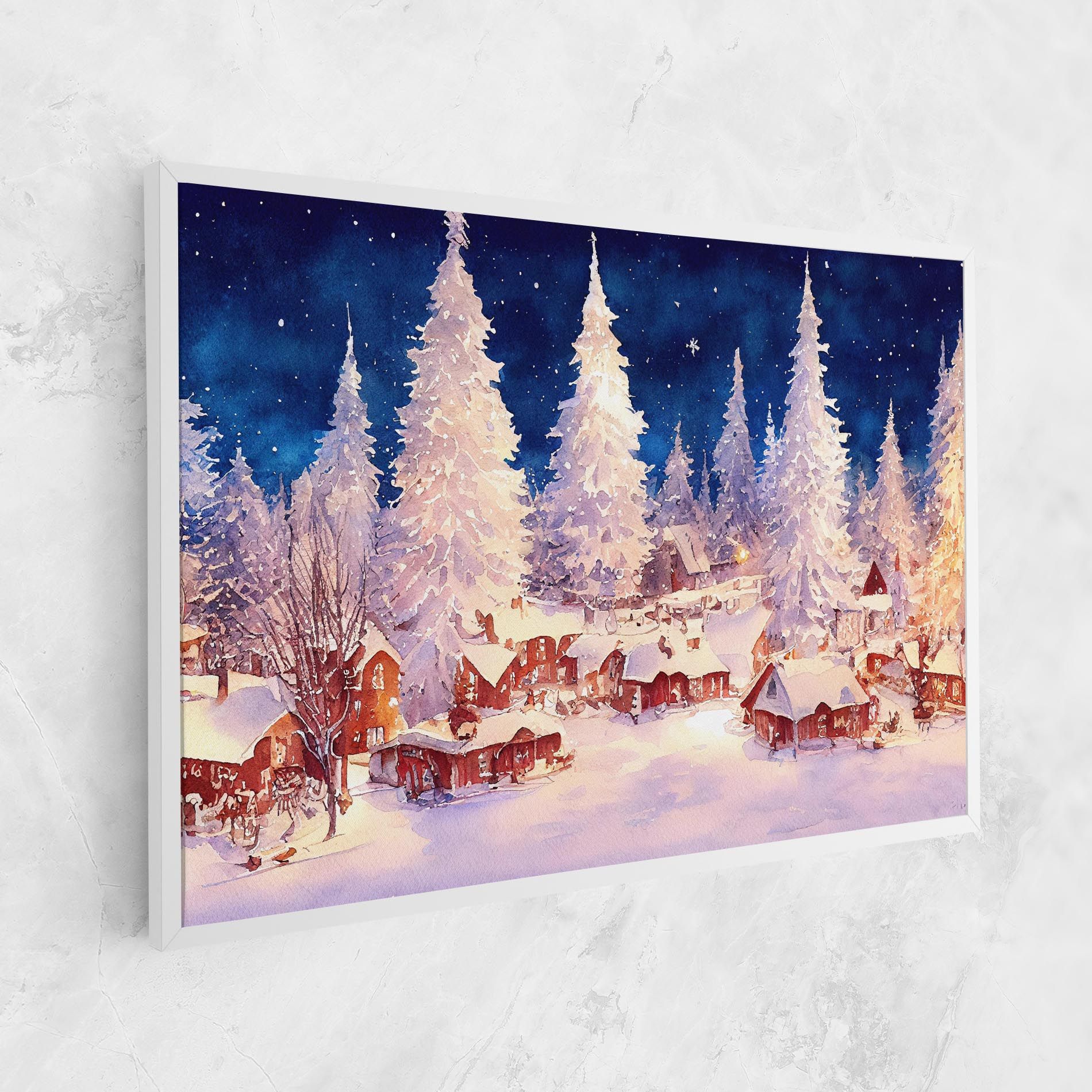 Snow Falling Painting mockup 1