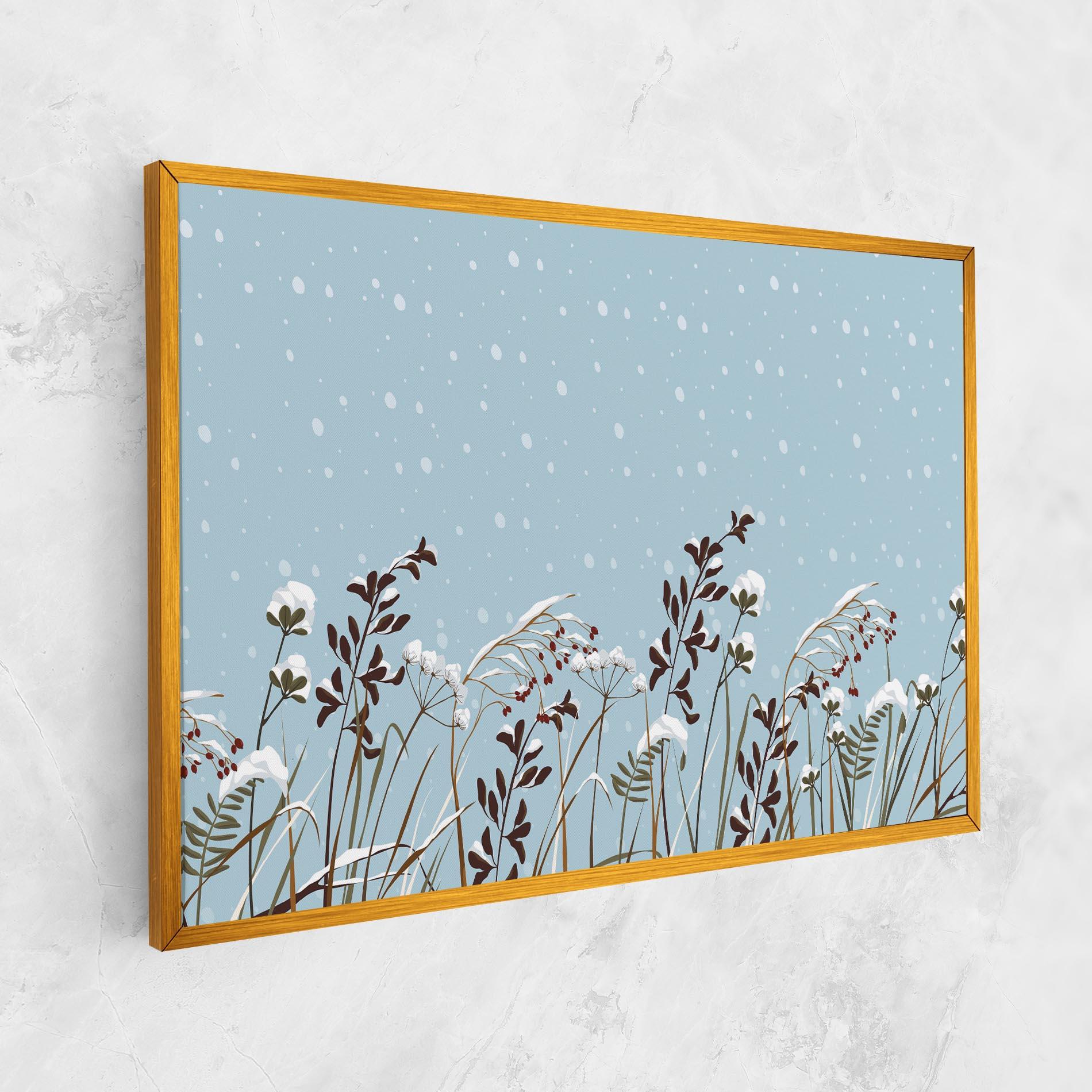 Картина на платно Snow Plants mockup 1