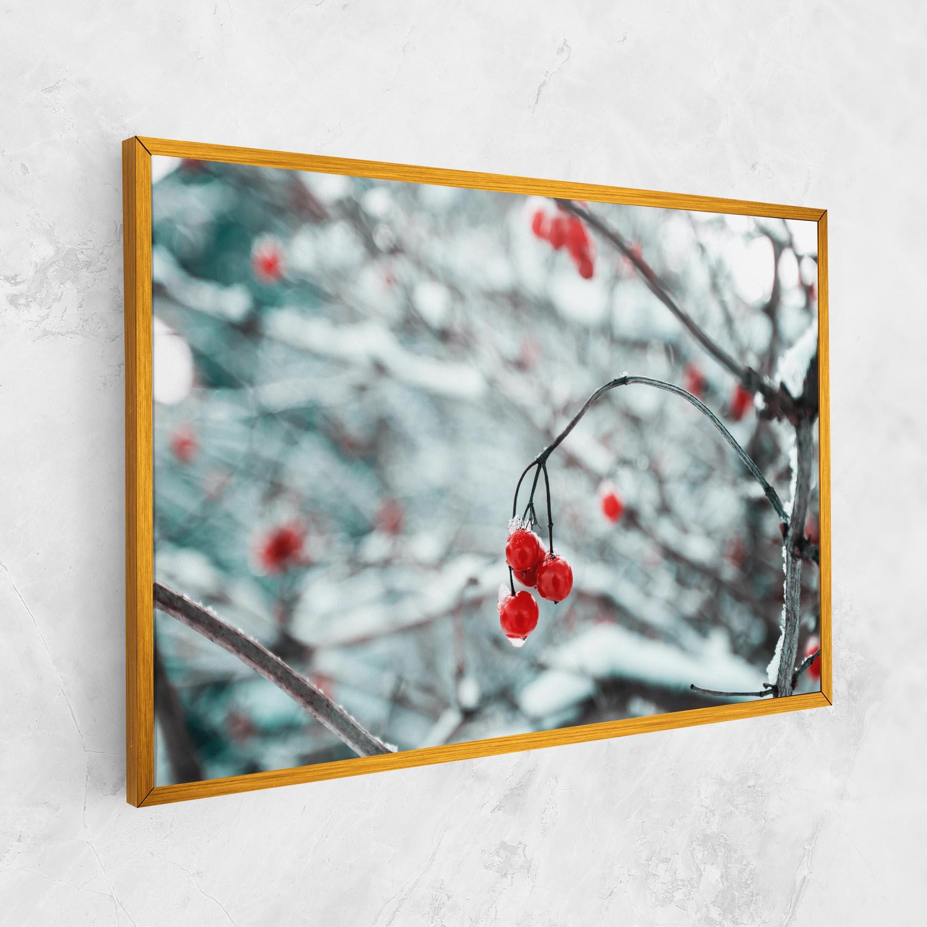 Картина на платно Snow Red Fruits mockup 1