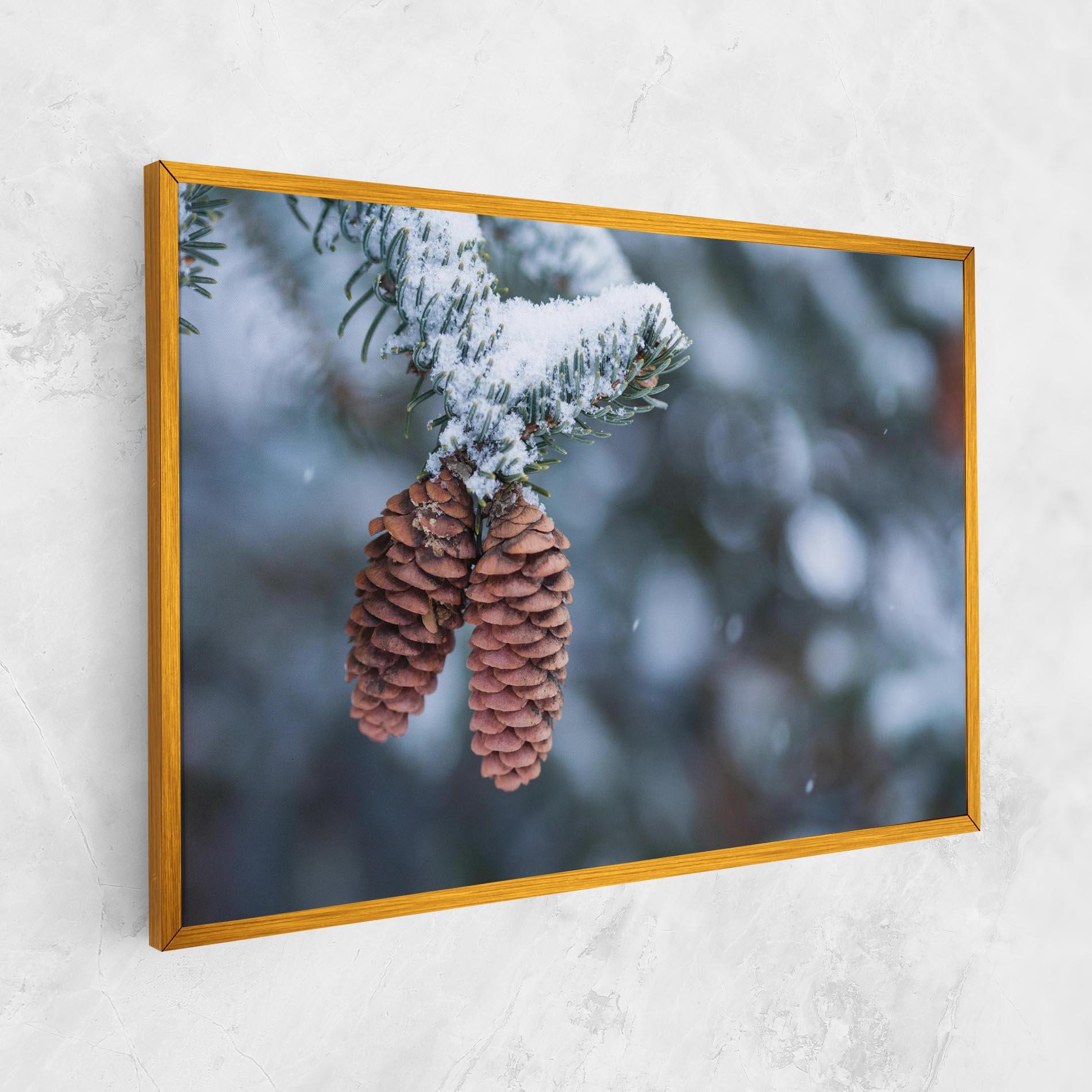 Картина на платно Winter Cones mockup 1