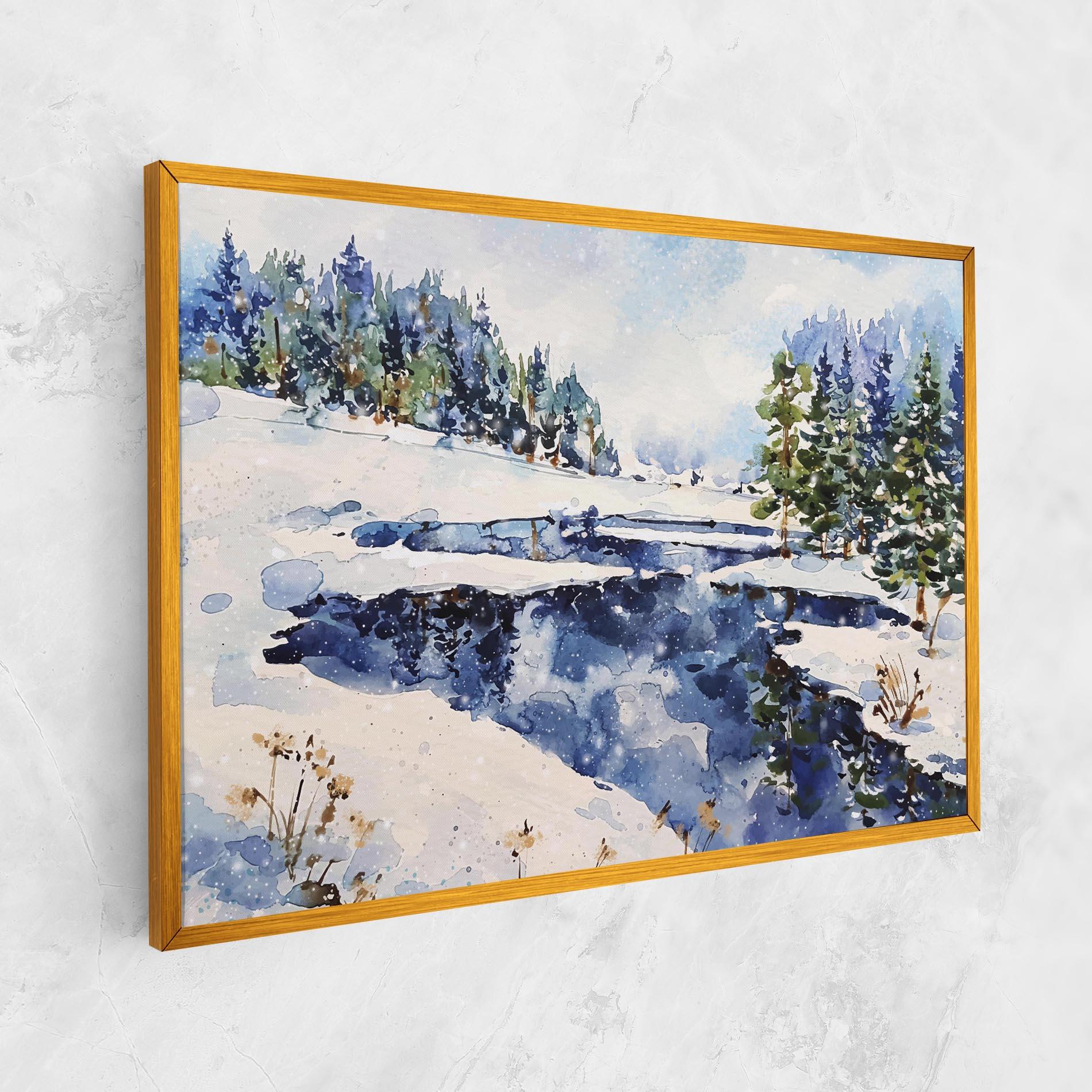 Картина на платно Winter Painting mockup 1
