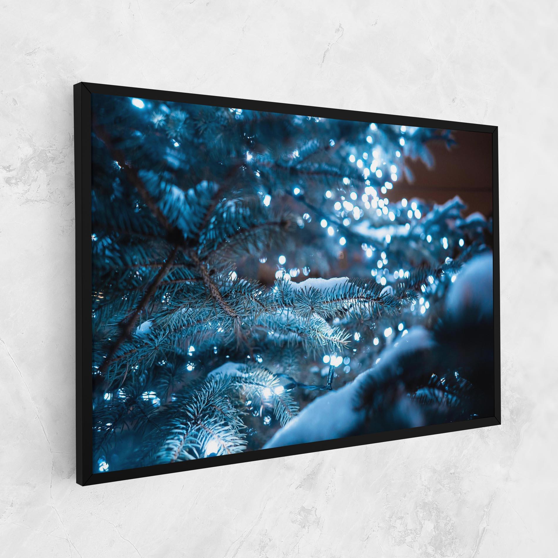 Картина на платно Blue Christmas Tree mockup 1