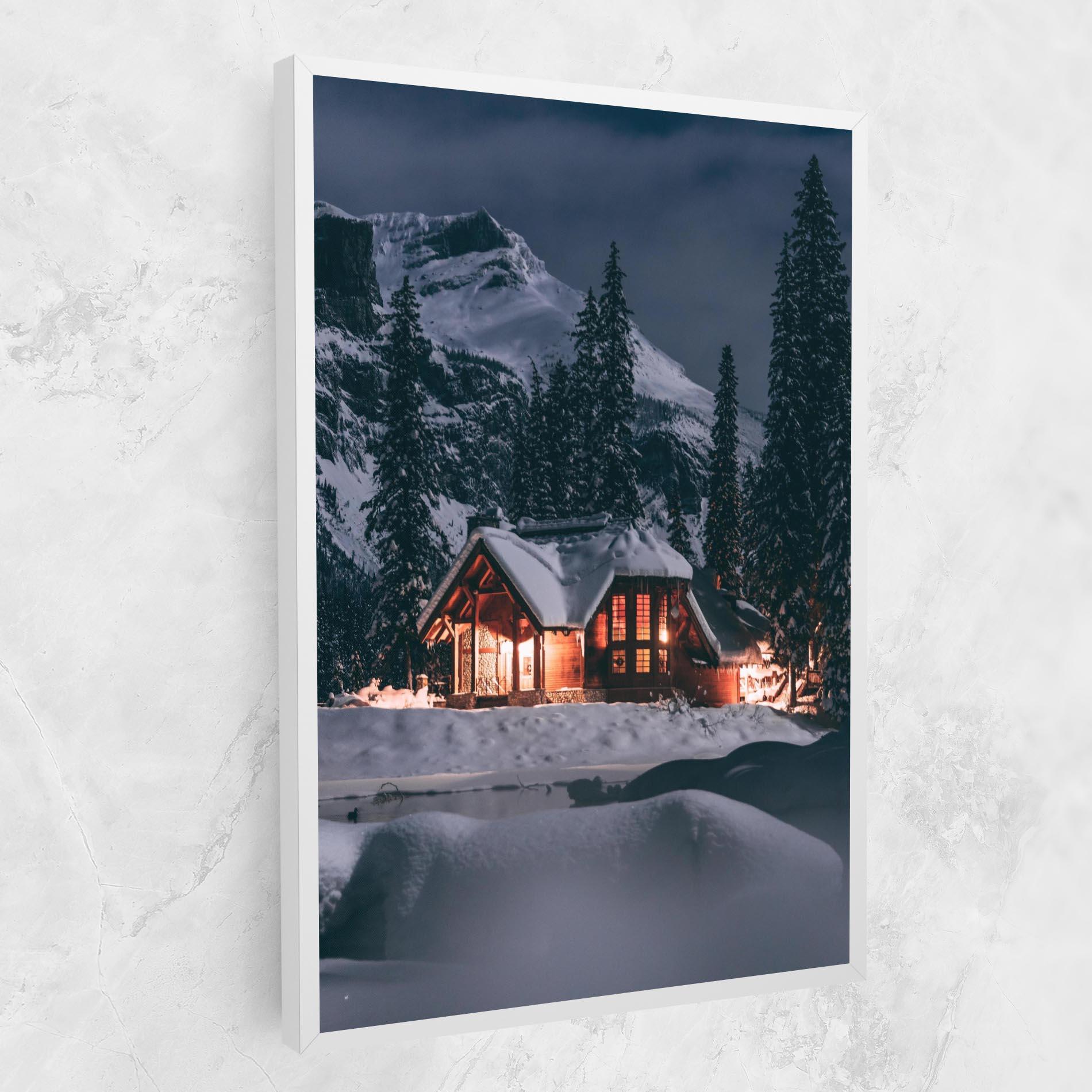 Картина на платно Winter House mockup 1