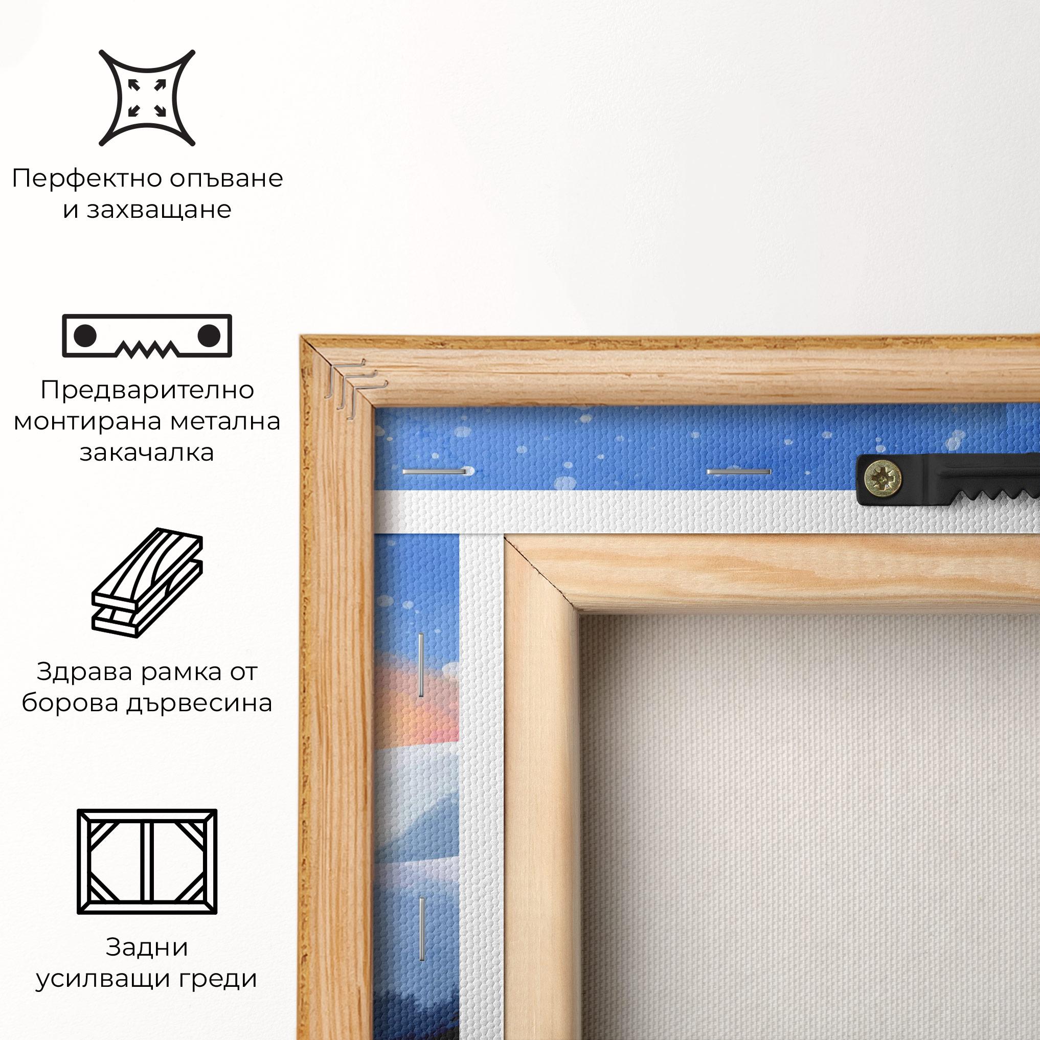 Картина на платно Mountain Snow Art mockup 5