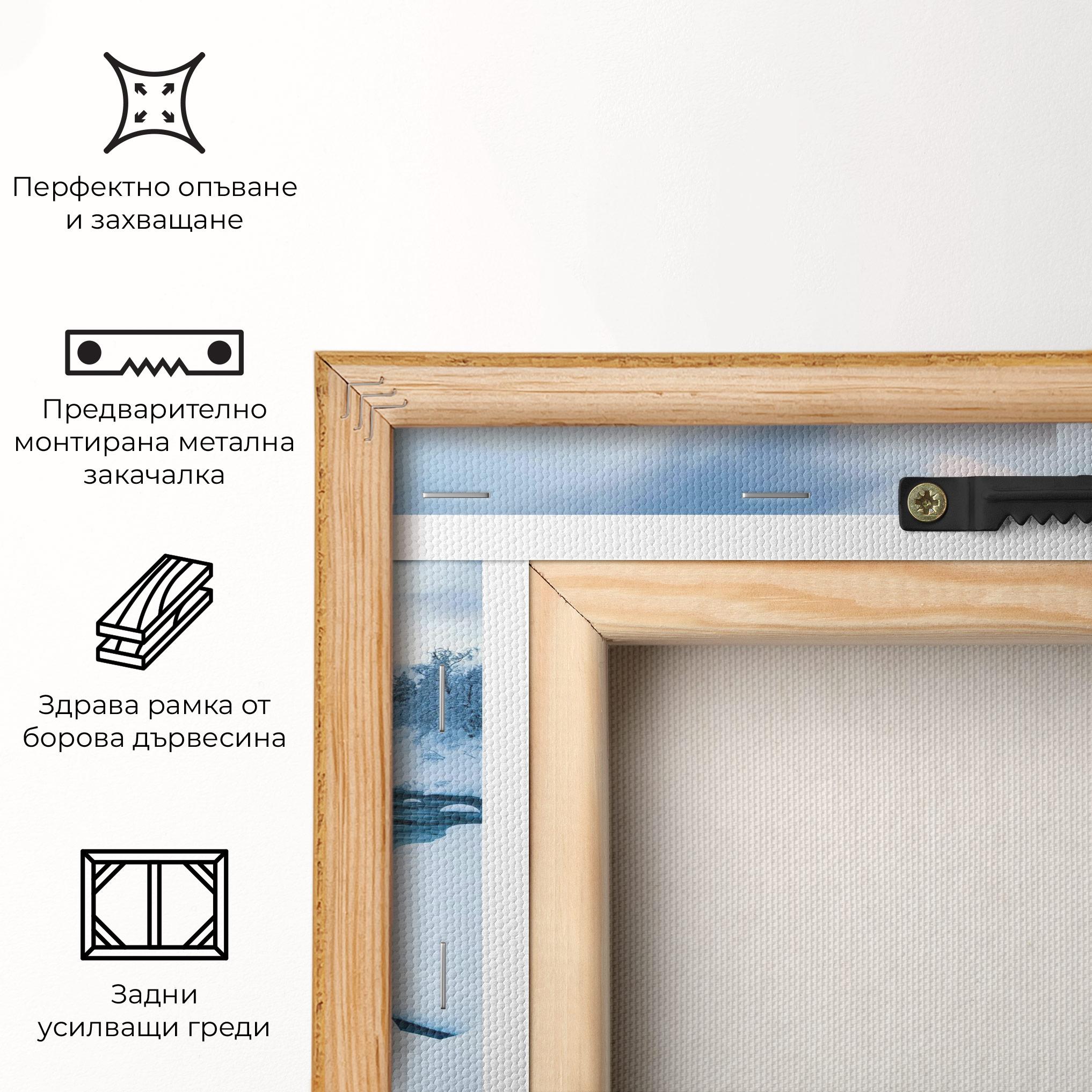 Картина на платно Winter River mockup 5