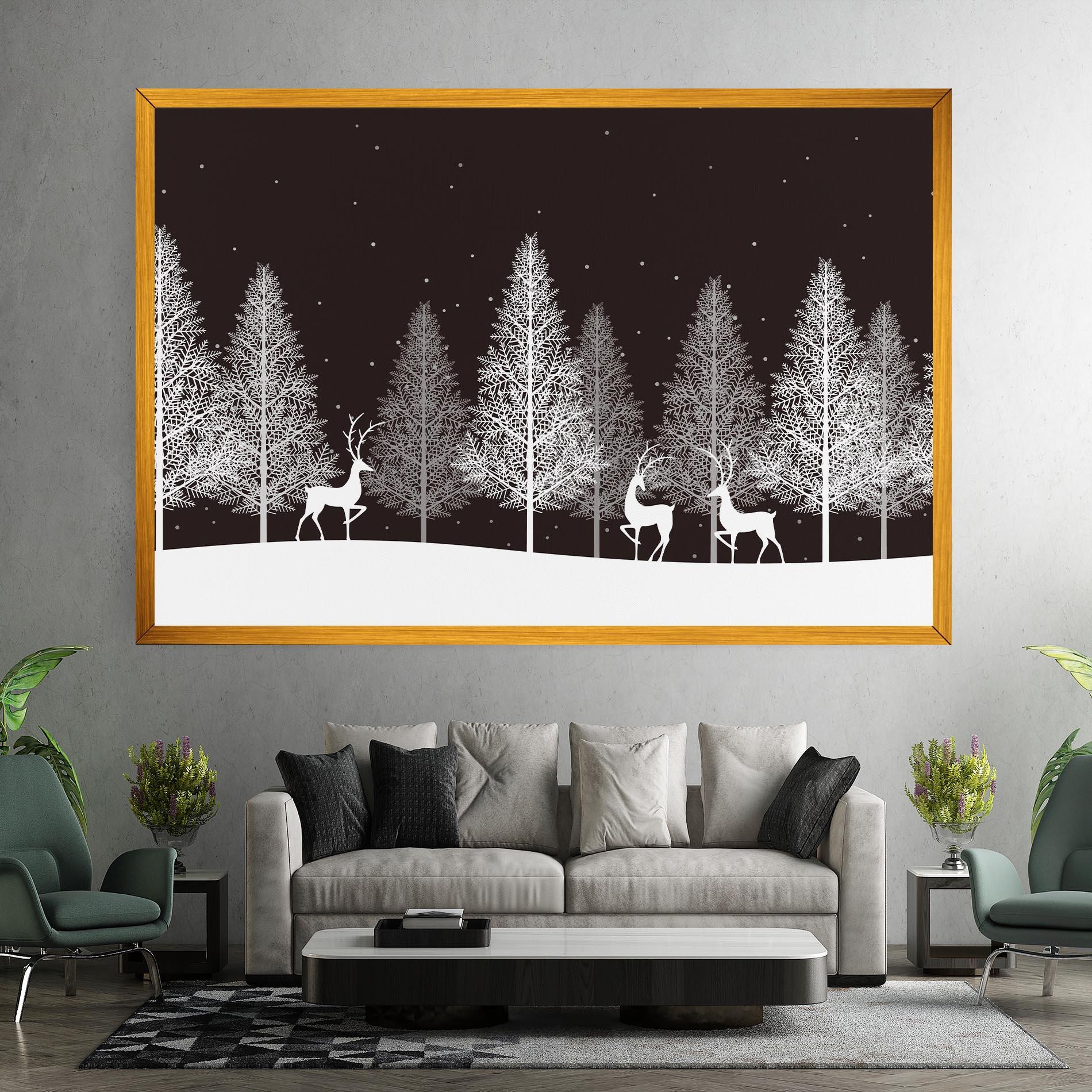 Картина на платно Brown Sky Winter mockup 7