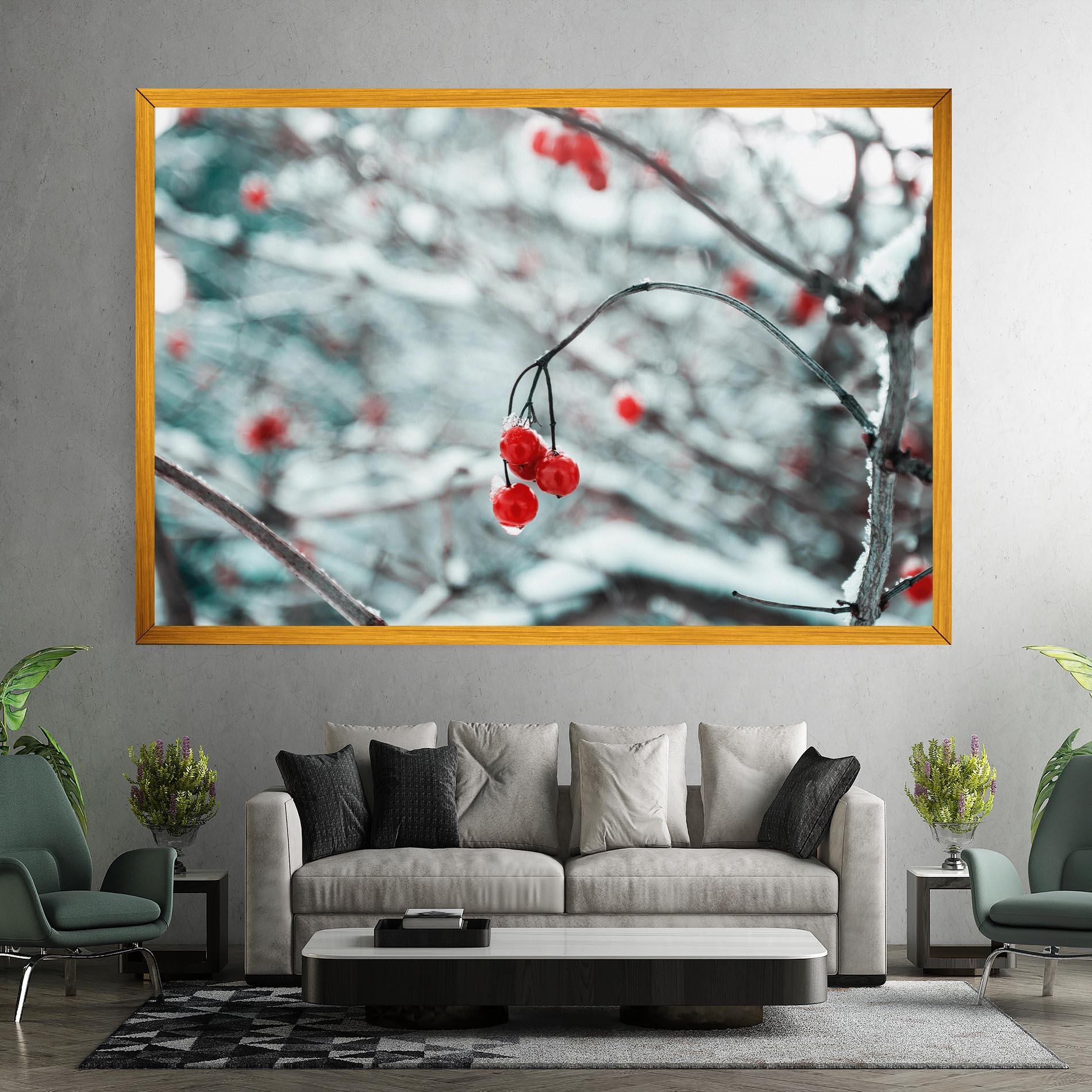 Картина на платно Snow Red Fruits mockup 7