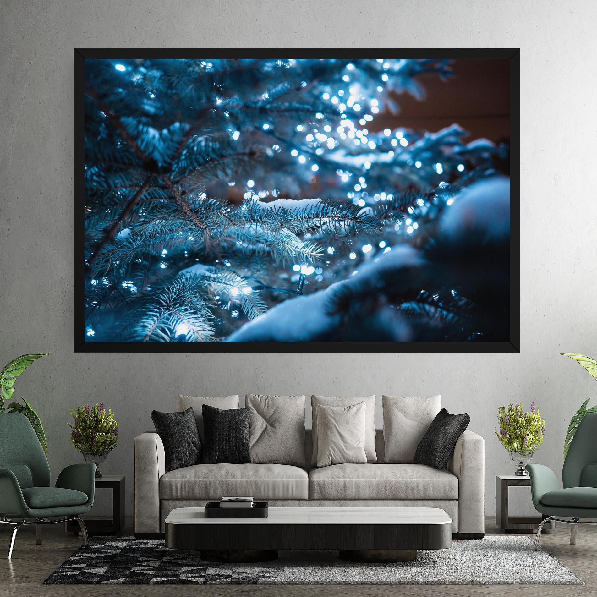 Картина на платно Blue Christmas Tree mockup 7