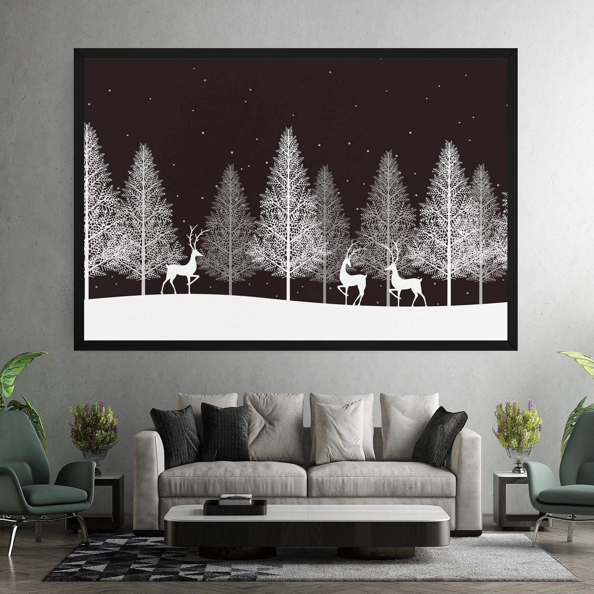 Картина на платно Brown Sky Winter mockup 7