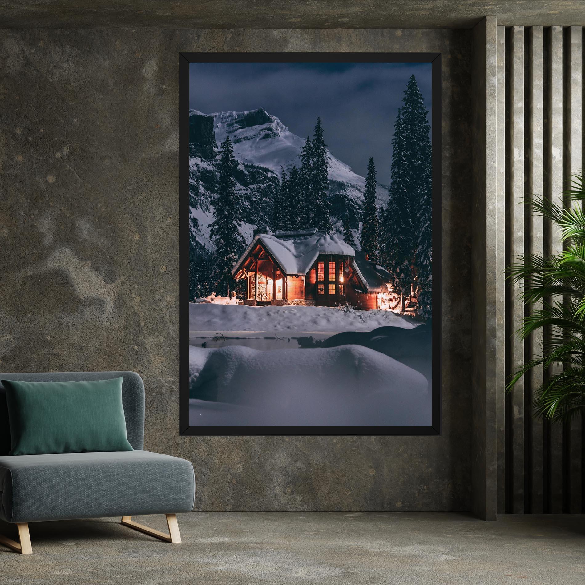 Картина на платно Winter House mockup 7