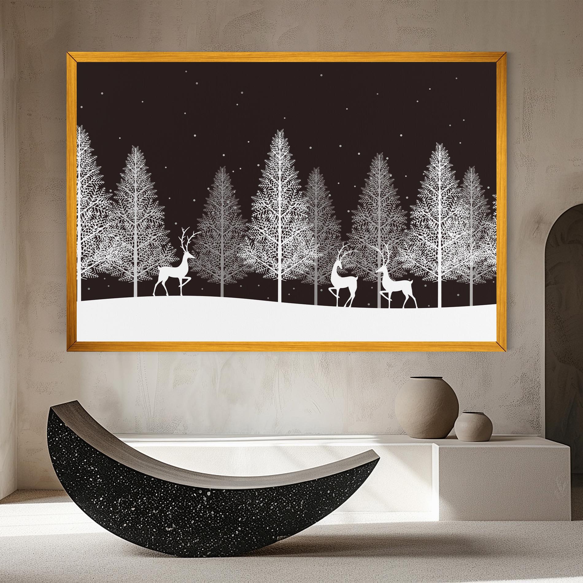 Картина на платно Brown Sky Winter mockup 8