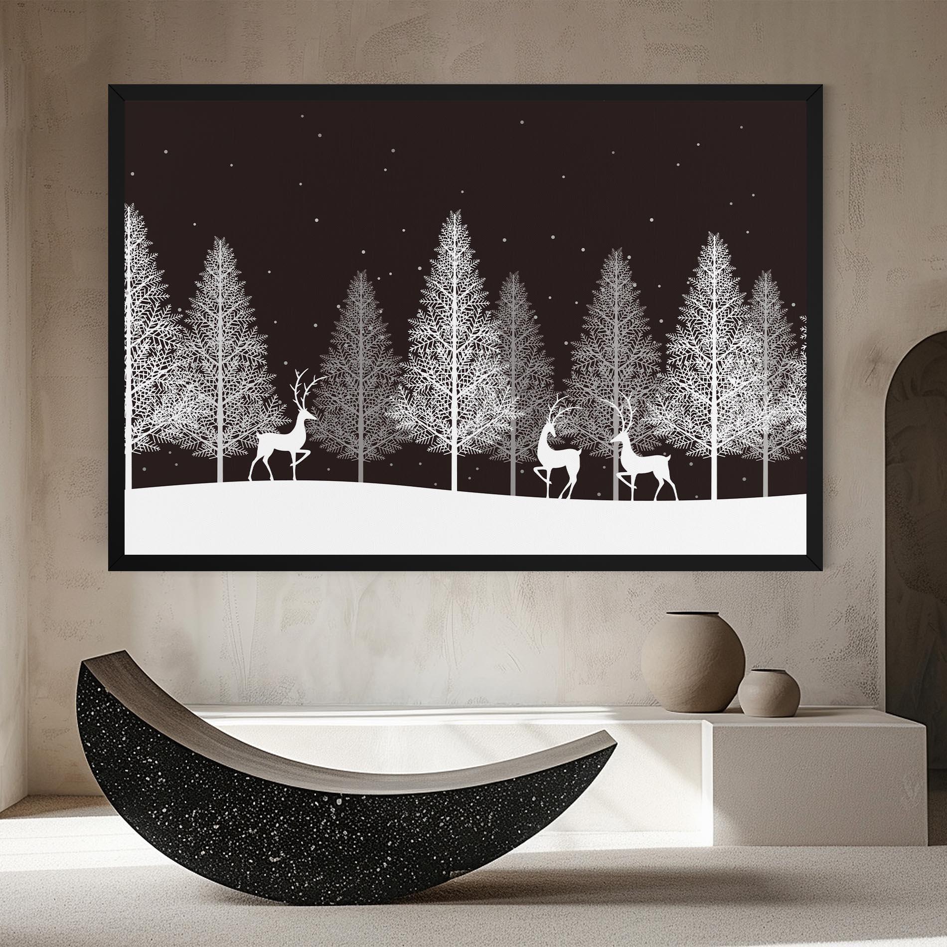 Картина на платно Brown Sky Winter mockup 8