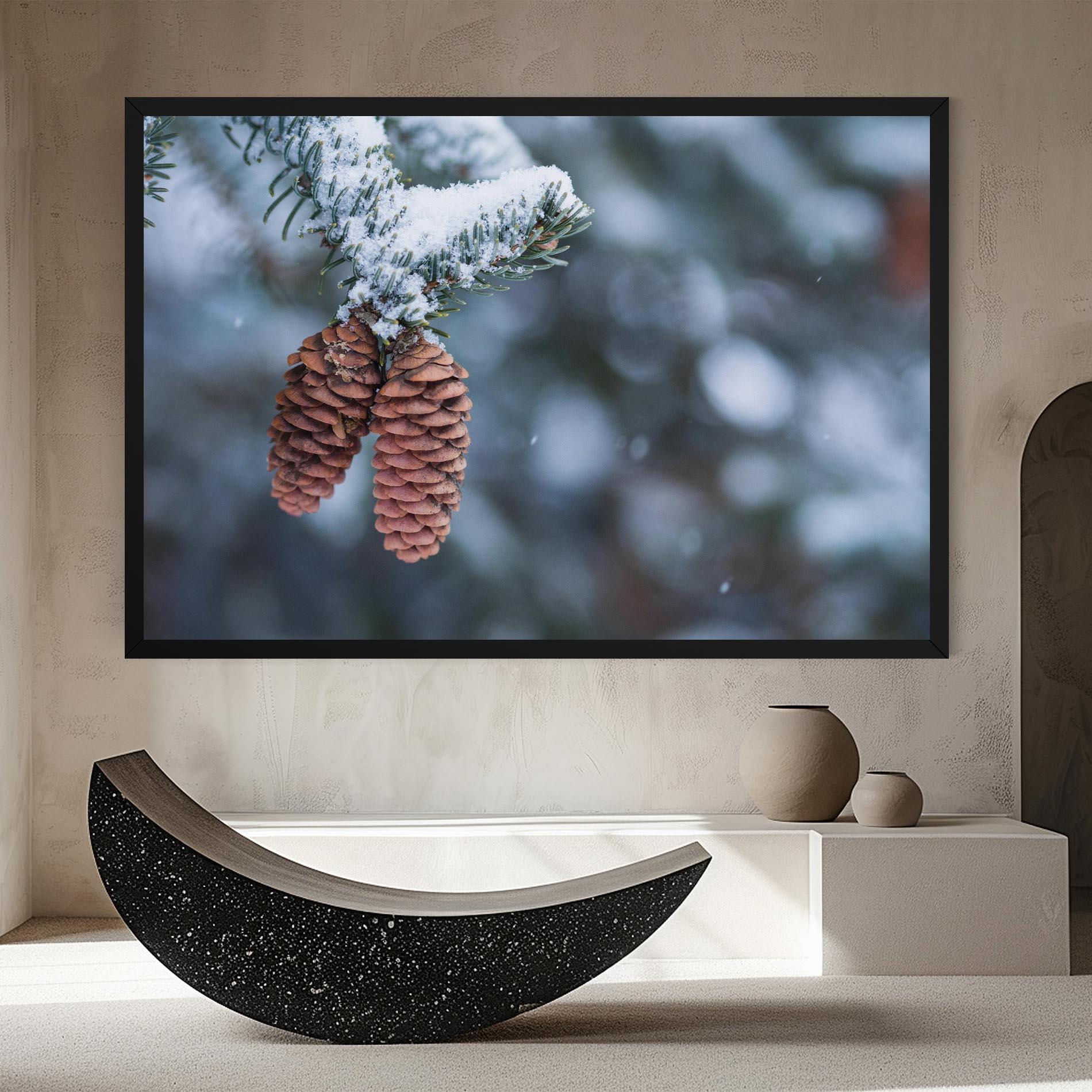 Картина на платно Winter Cones mockup 8