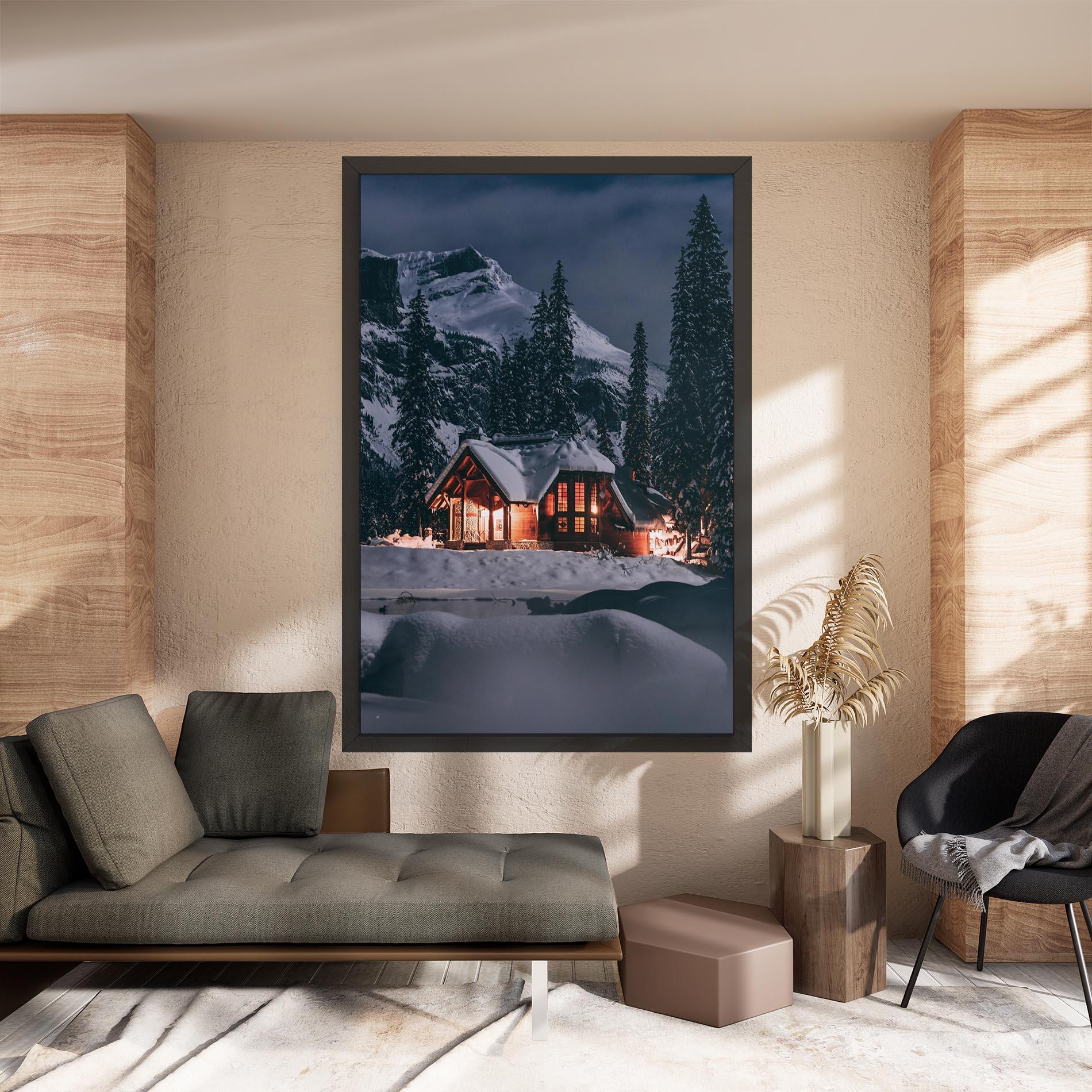 Картина на платно Winter House mockup 8