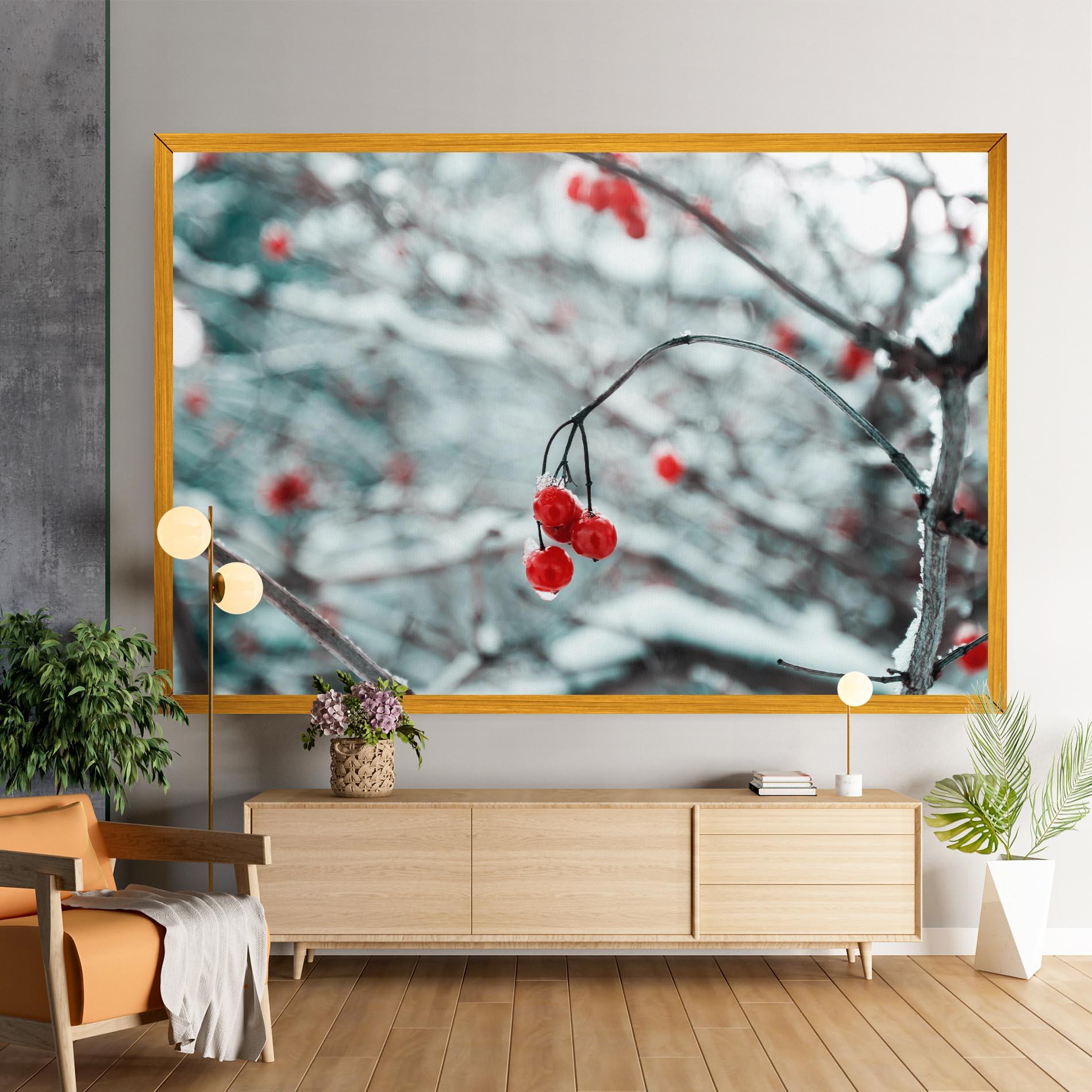 Картина на платно Snow Red Fruits mockup 9