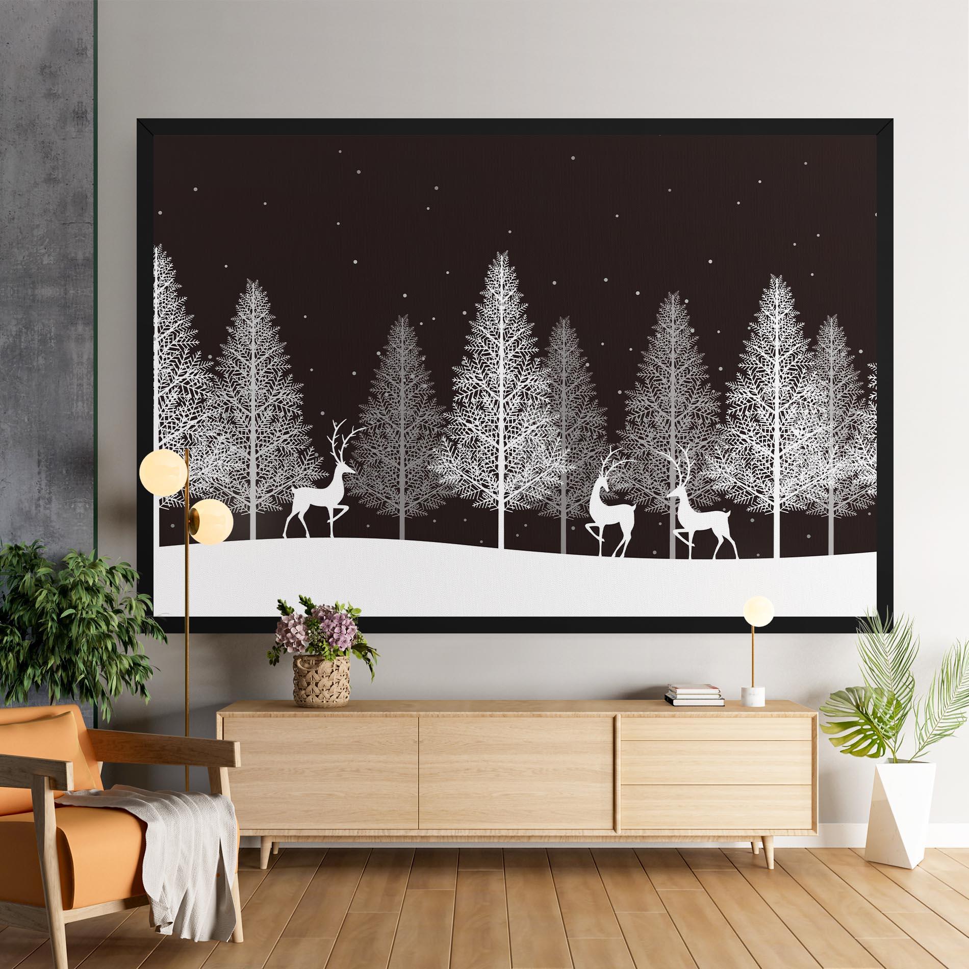 Картина на платно Brown Sky Winter mockup 9