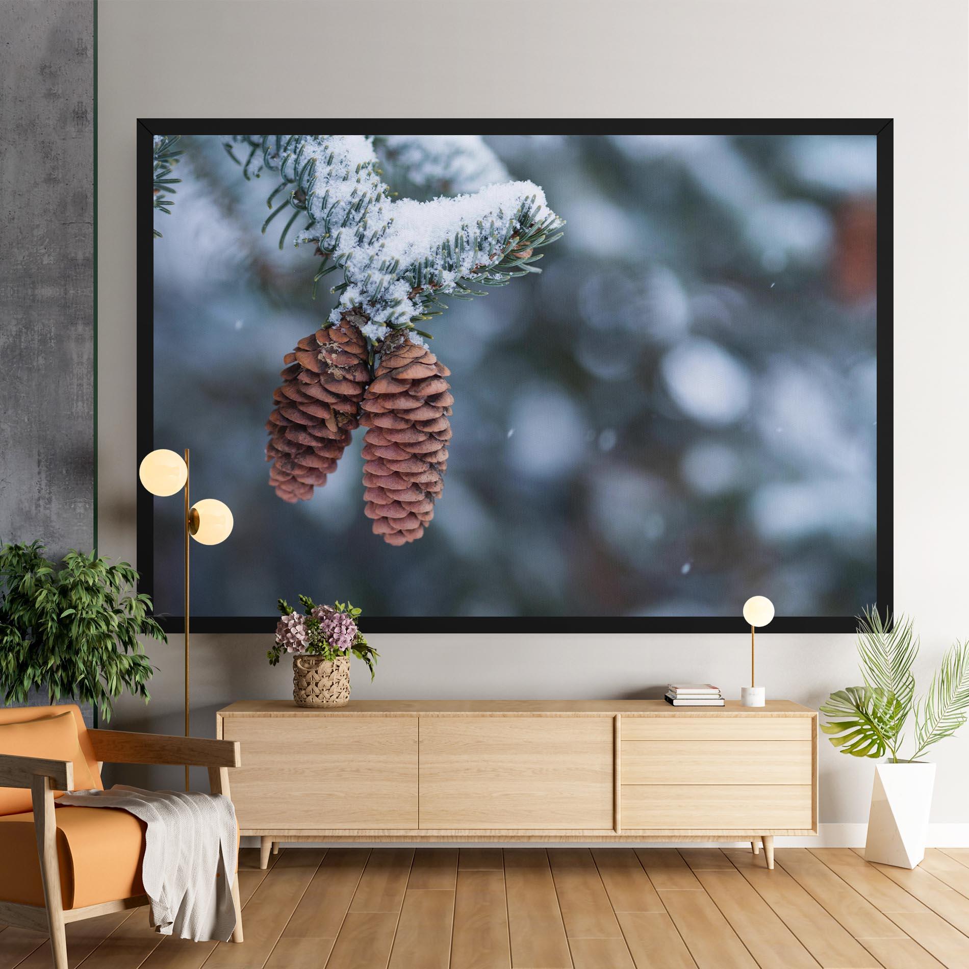 Картина на платно Winter Cones mockup 9