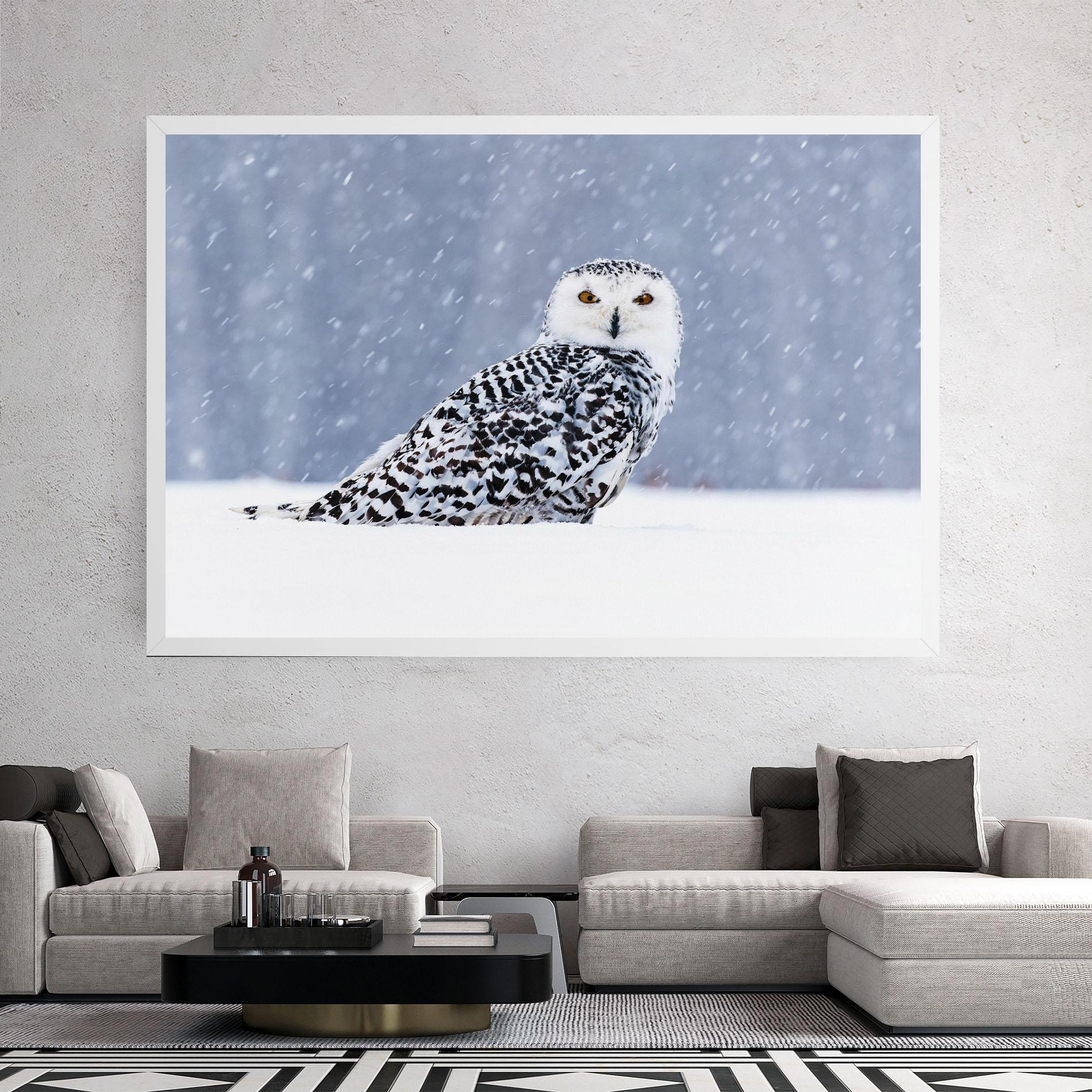 Картина на платно Snow Owl mockup 2