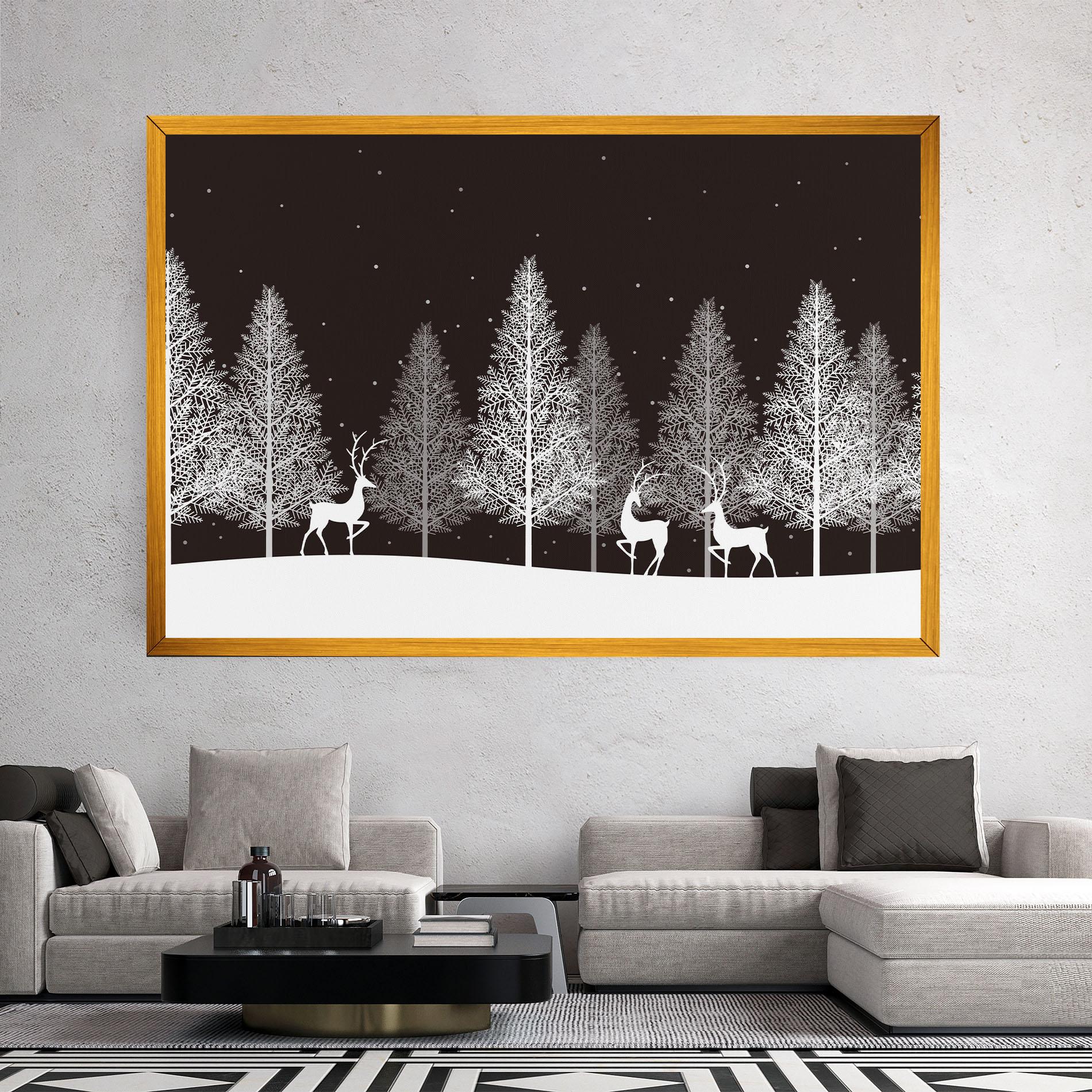 Картина на платно Brown Sky Winter mockup 2