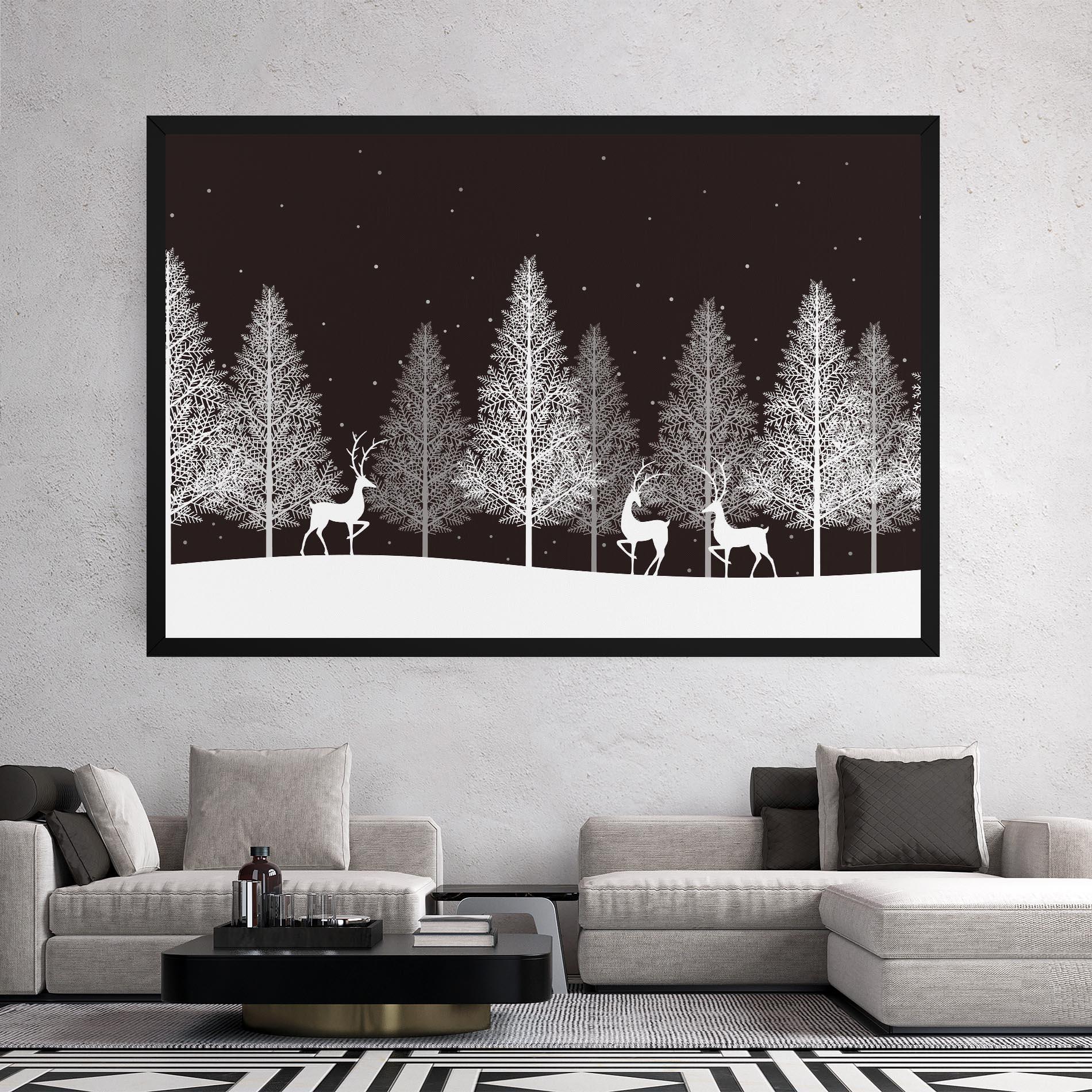 Картина на платно Brown Sky Winter mockup 2