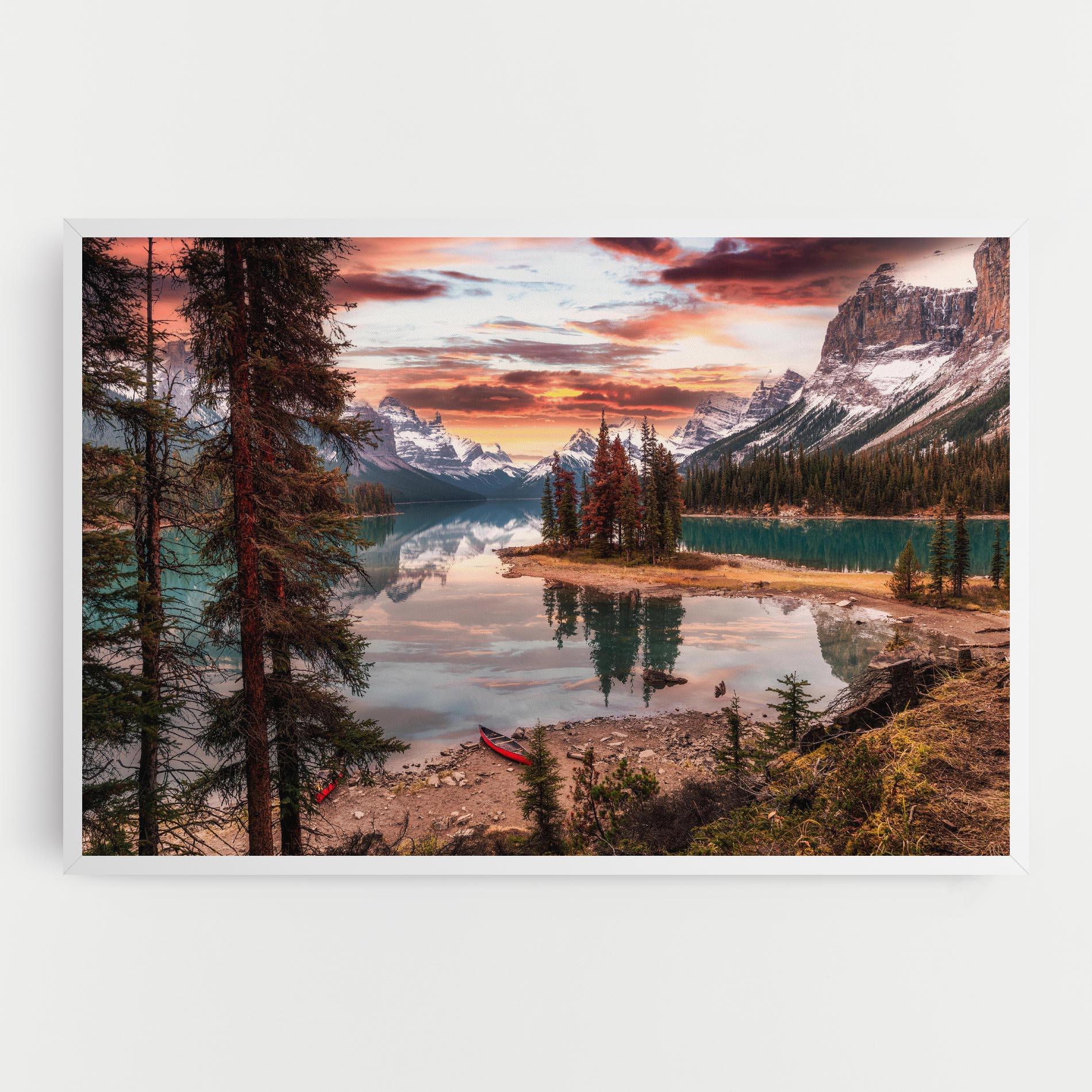 Картина на платно Sunset Lake View mockup 0