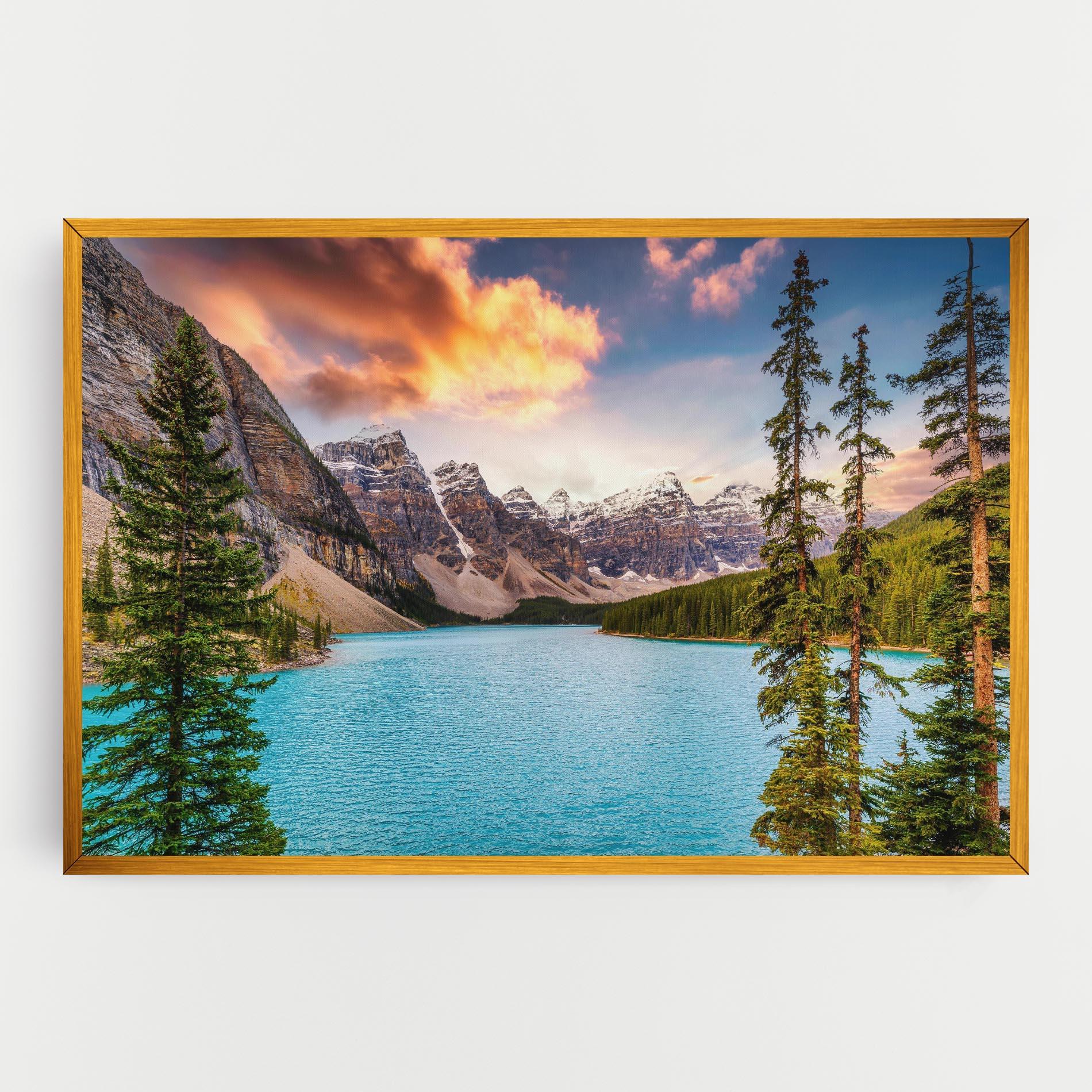 Картина на платно Blue Magic Lake mockup 0