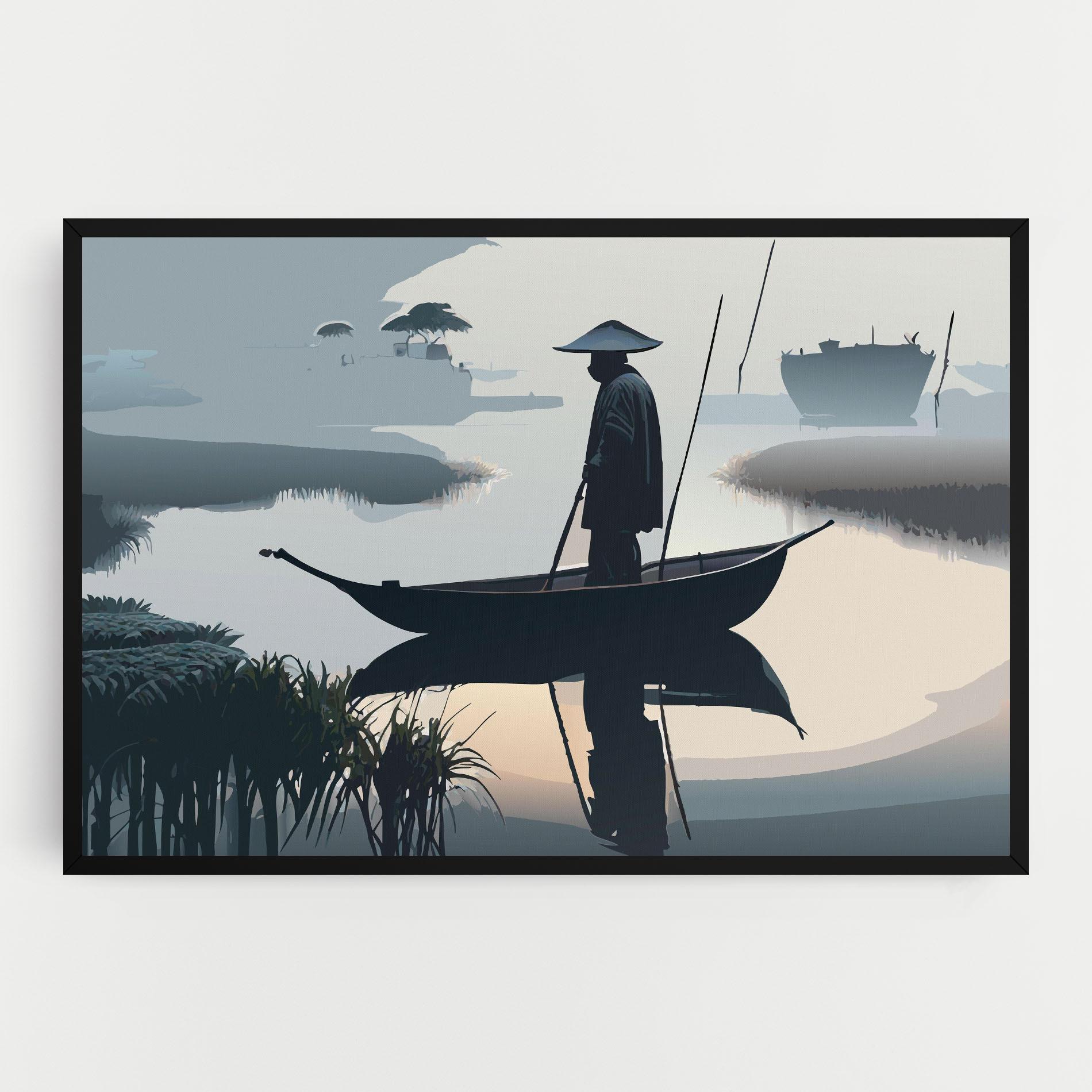 Картина на платно Japan Fisherman mockup 0