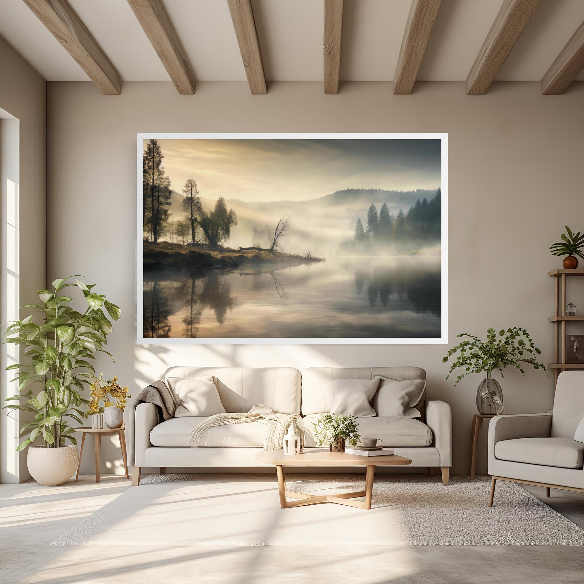 Картина на платно Foggy Morning mockup 6