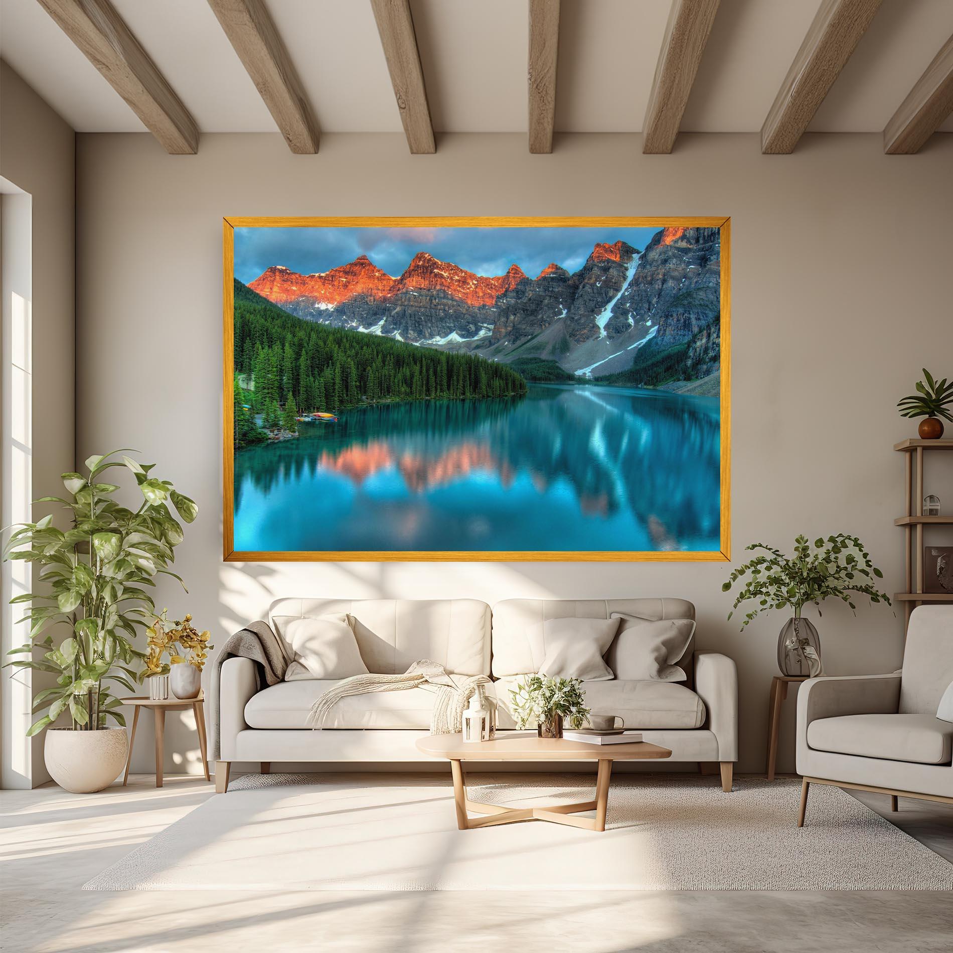 Картина на платно Beautiful Blue Lake mockup 6