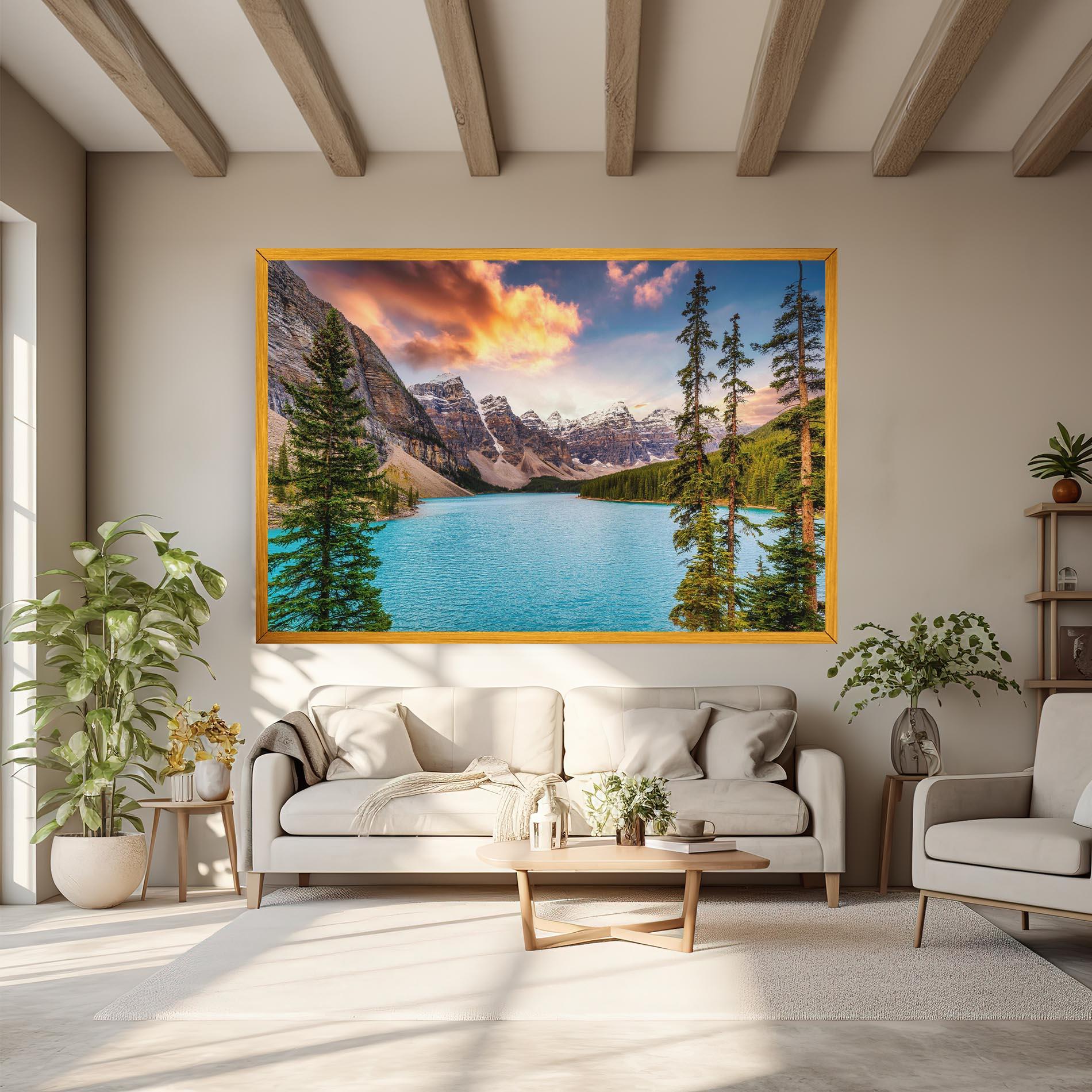 Картина на платно Blue Magic Lake mockup 6