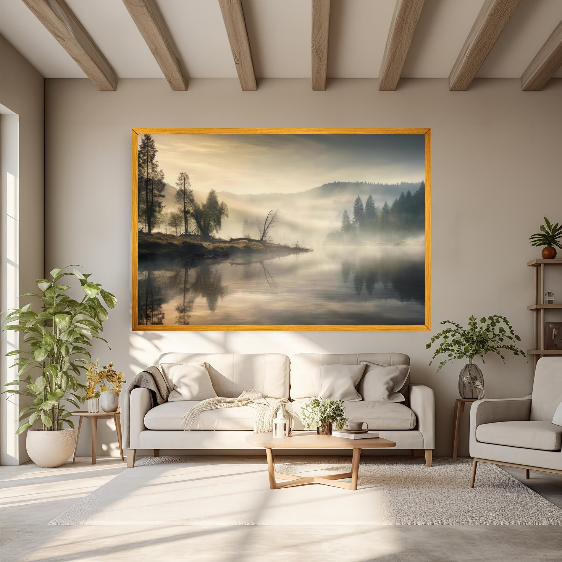 Картина на платно Foggy Morning mockup 6