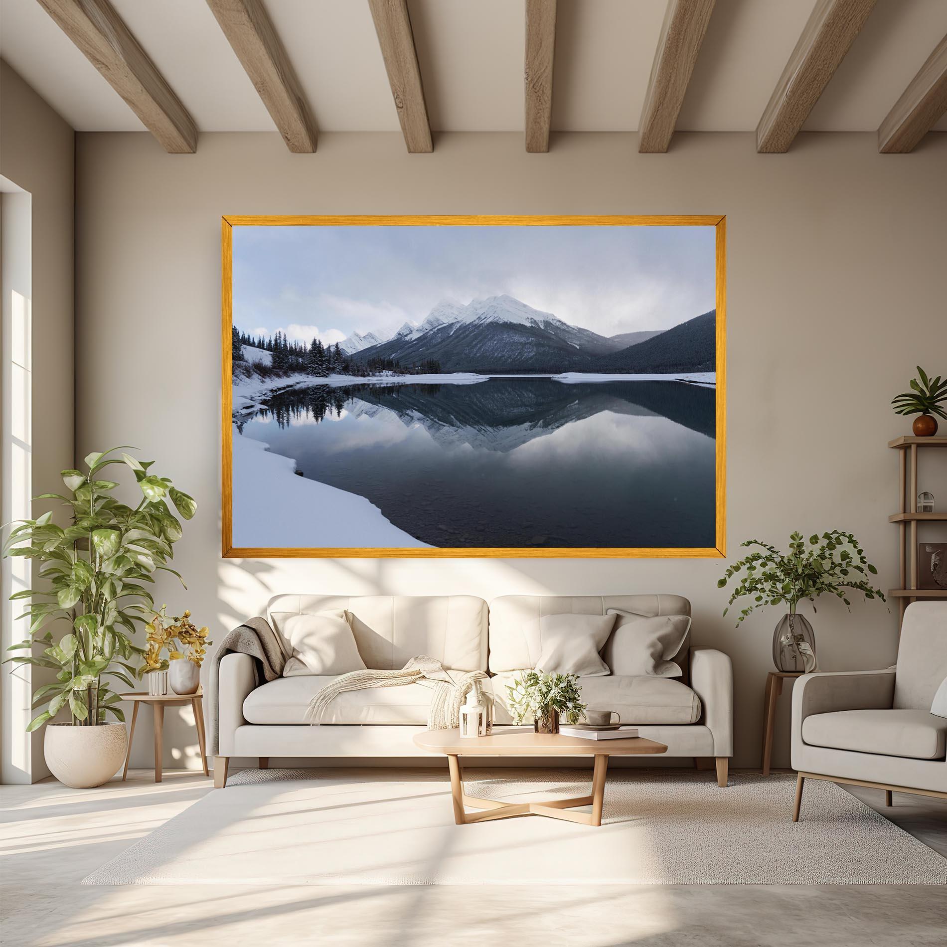 Картина на платно Grey Lake mockup 6