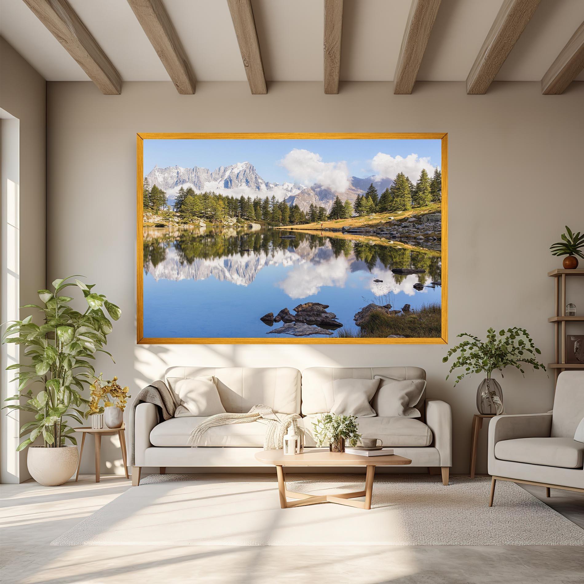 Картина на платно Mountain Reflection mockup 6