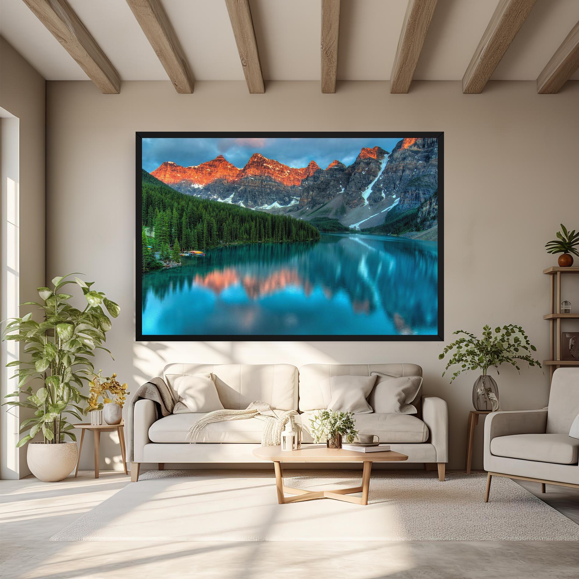 Картина на платно Beautiful Blue Lake mockup 6