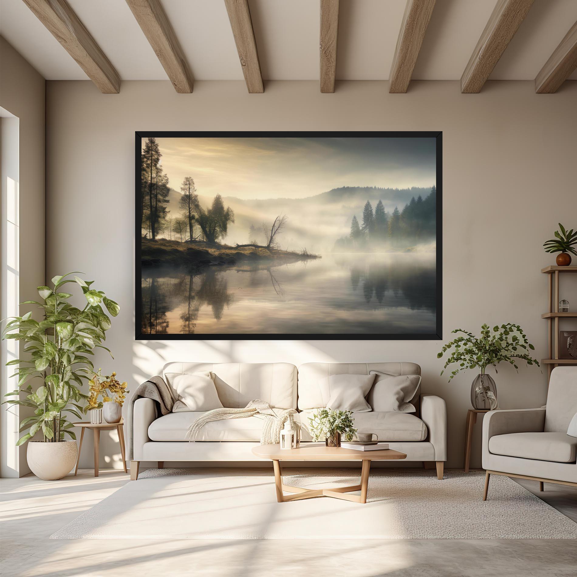 Картина на платно Foggy Morning mockup 6