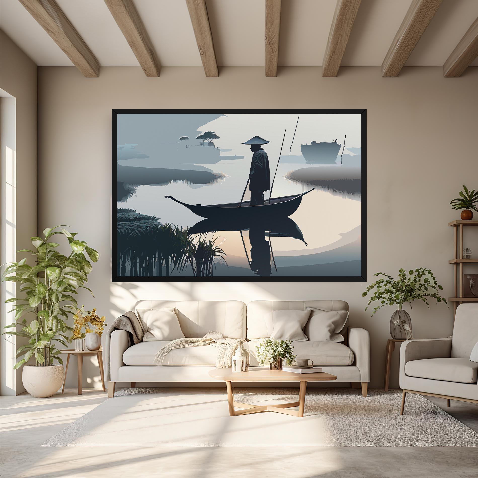 Картина на платно Japan Fisherman mockup 6