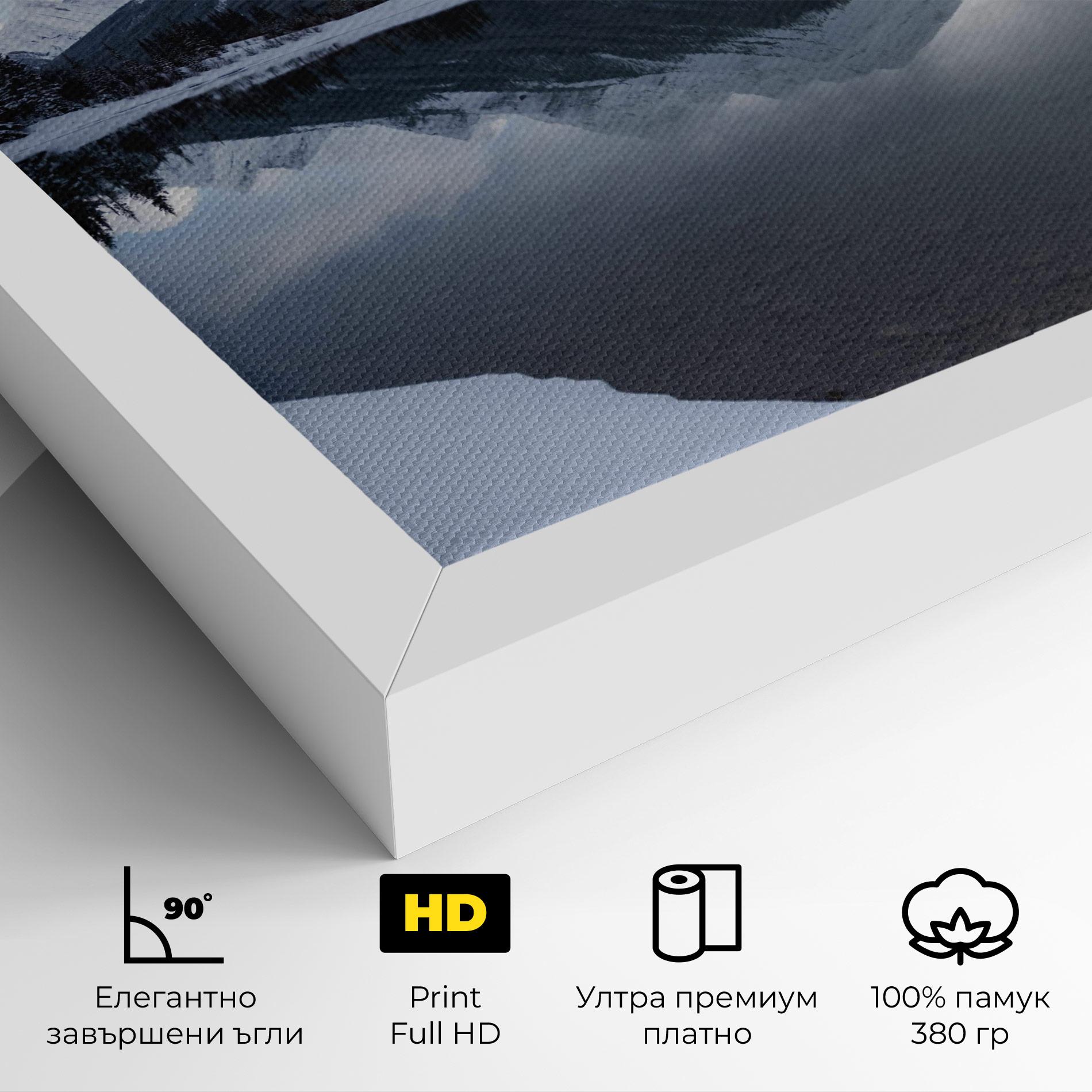 Картина на платно Grey Lake mockup 4