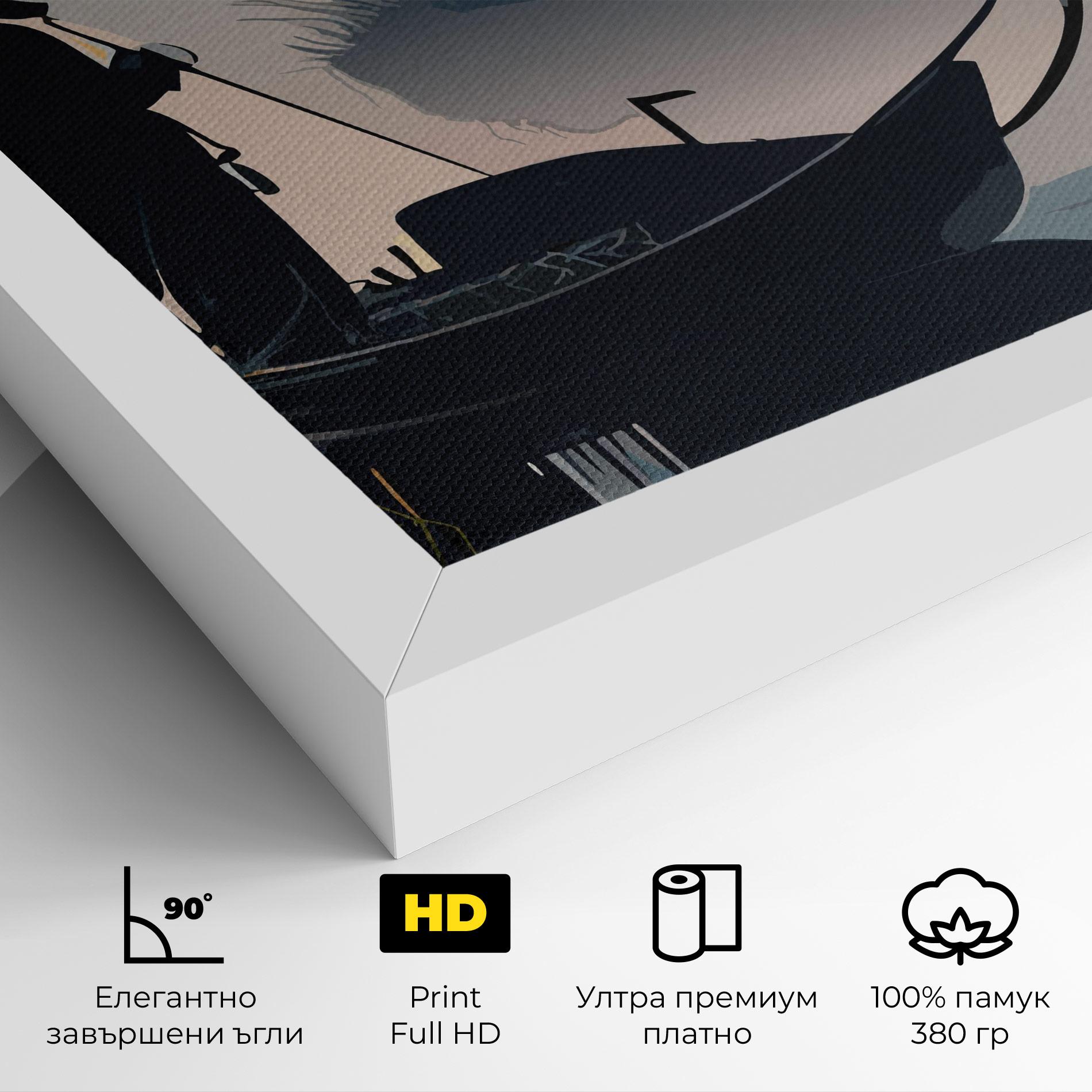 Картина на платно Japan Lake Man mockup 4